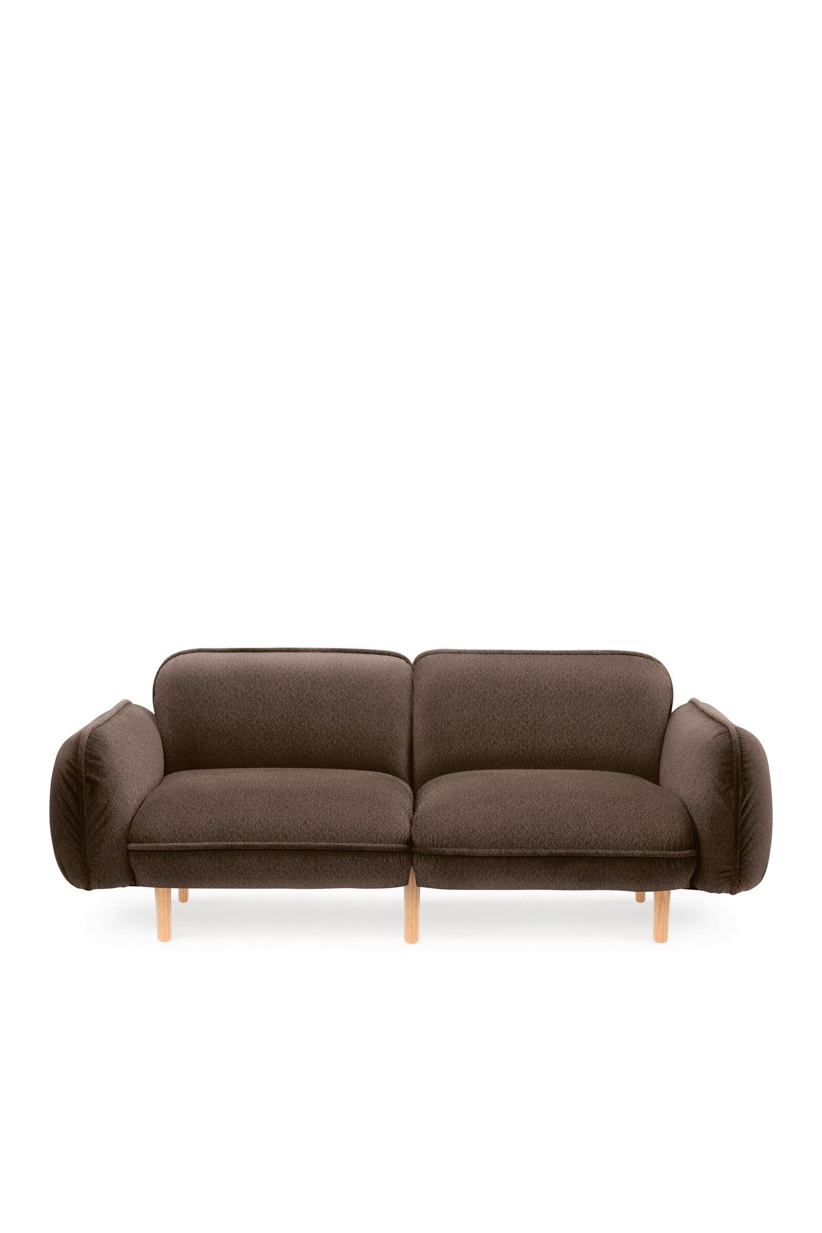 Bolia Bsofa2s10choco modern brown fabric sofa with light wood legs, premium design