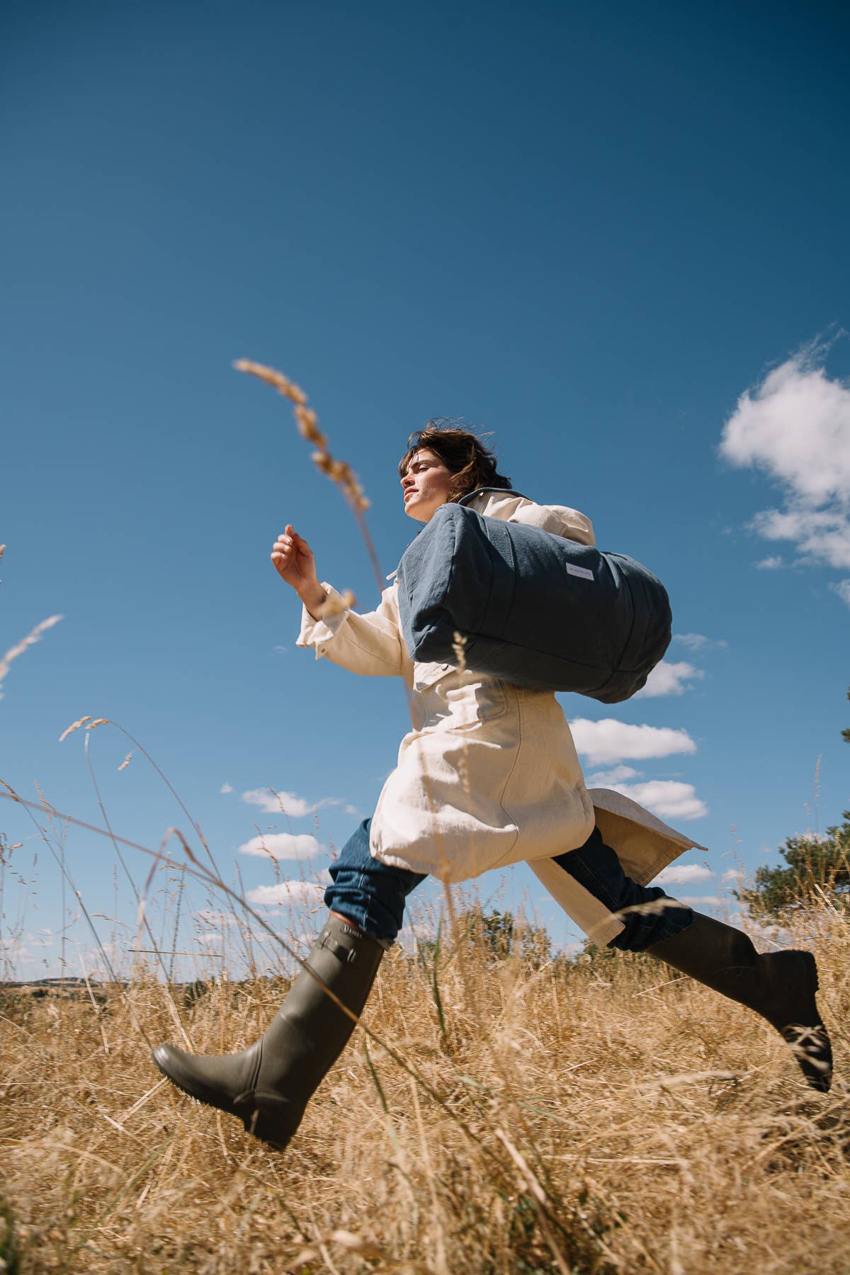 Organic Cotton Canvas Bowling Bag Horizon Blue