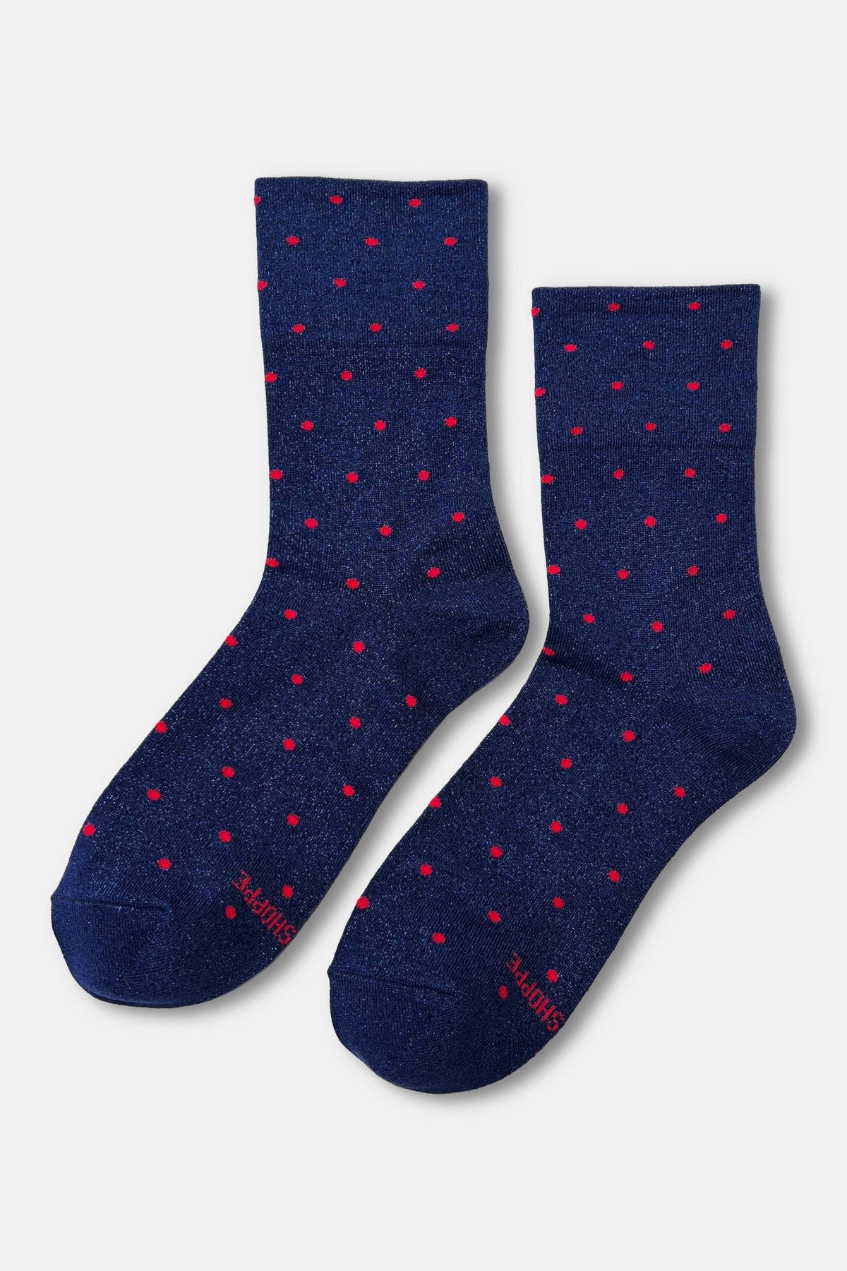 Le Bon Shoppe Lurex Patterned Sneaker Socks – Polka Dot