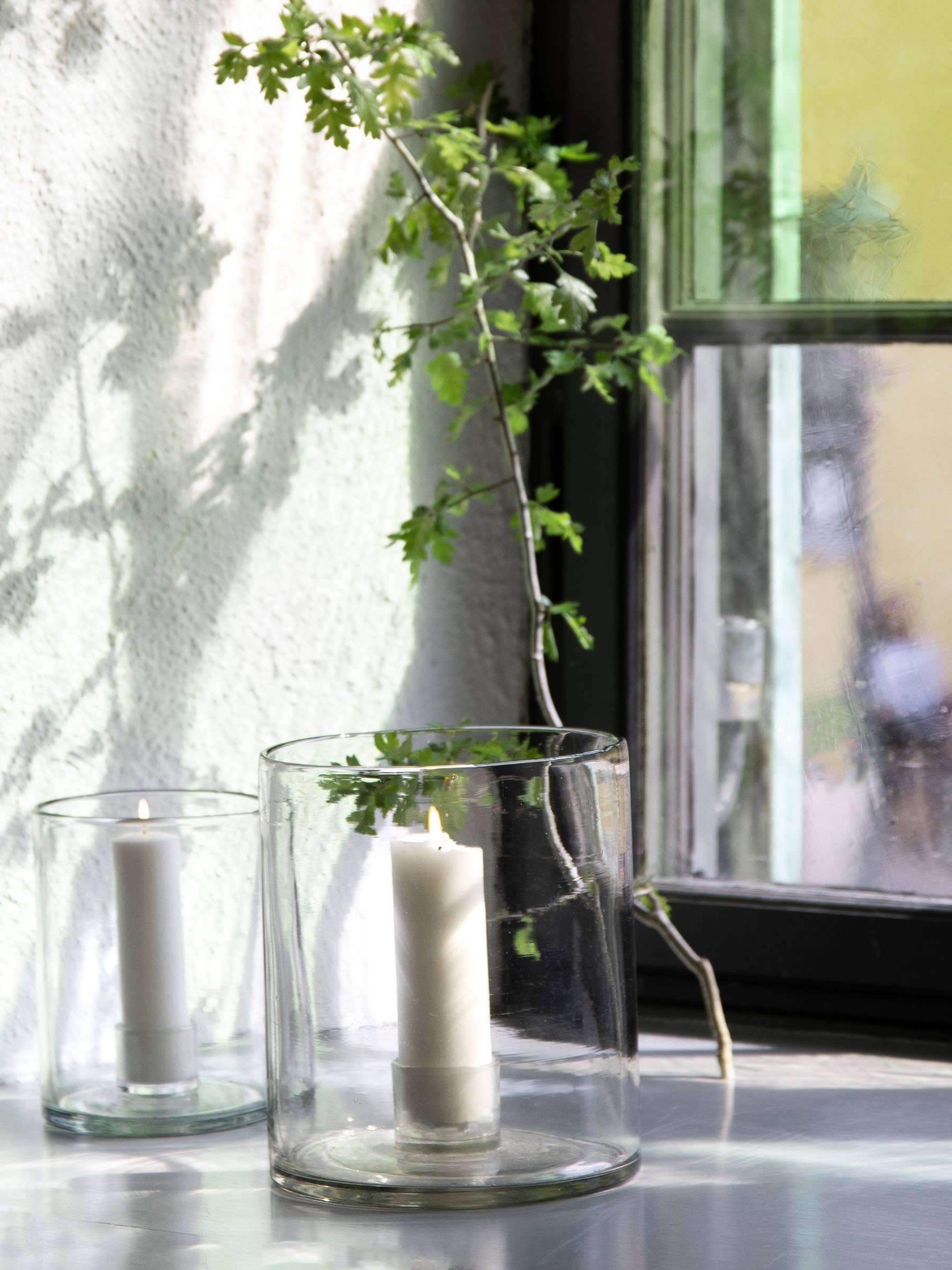 Stearin candle Luna - L 50x150mm: White