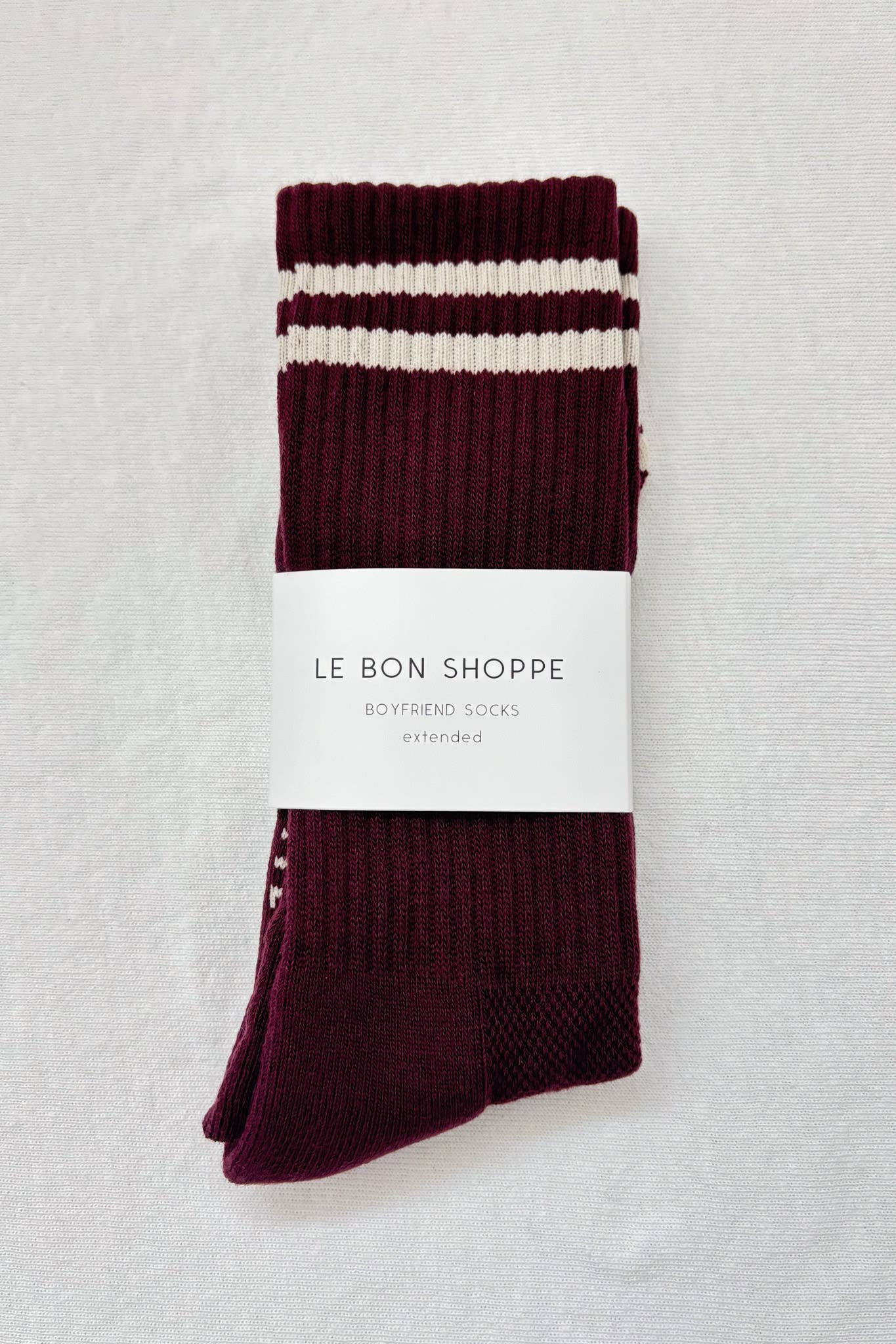 Extended Boyfriend Socks Clean White - Le Bon Shoppe