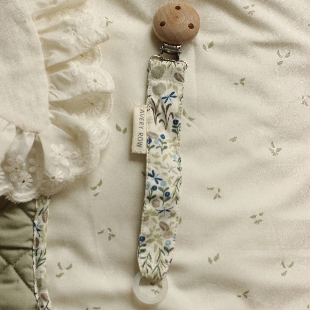 Avery Row Pacifier Holder - Riverbank