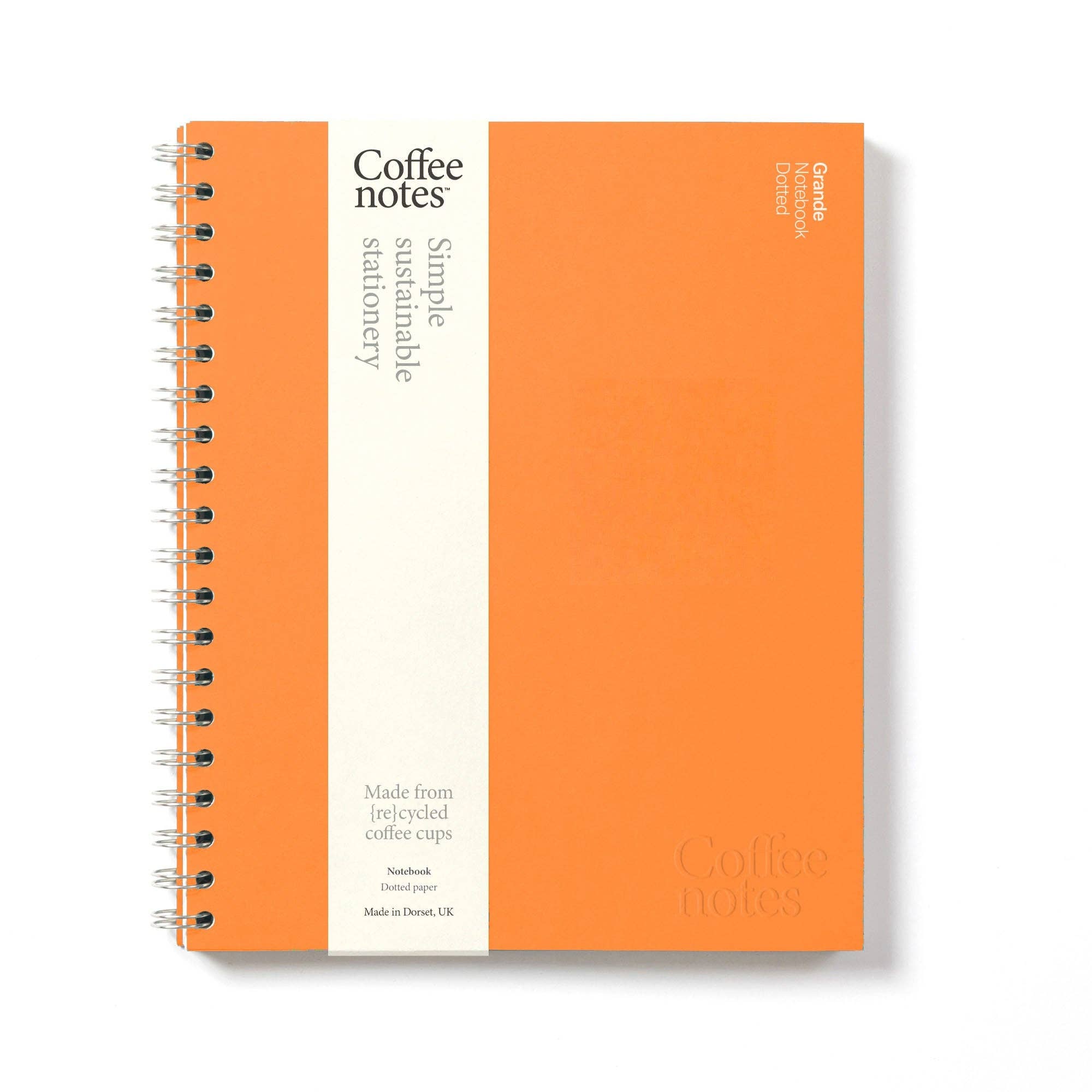 Orange Wirebound Notebook (Dotted): Grande - Coffeenotes