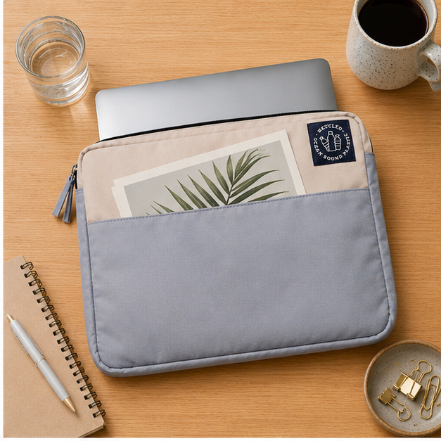 Laptop Sleeve - Recycled Ocean Plastic - Dusty Blue