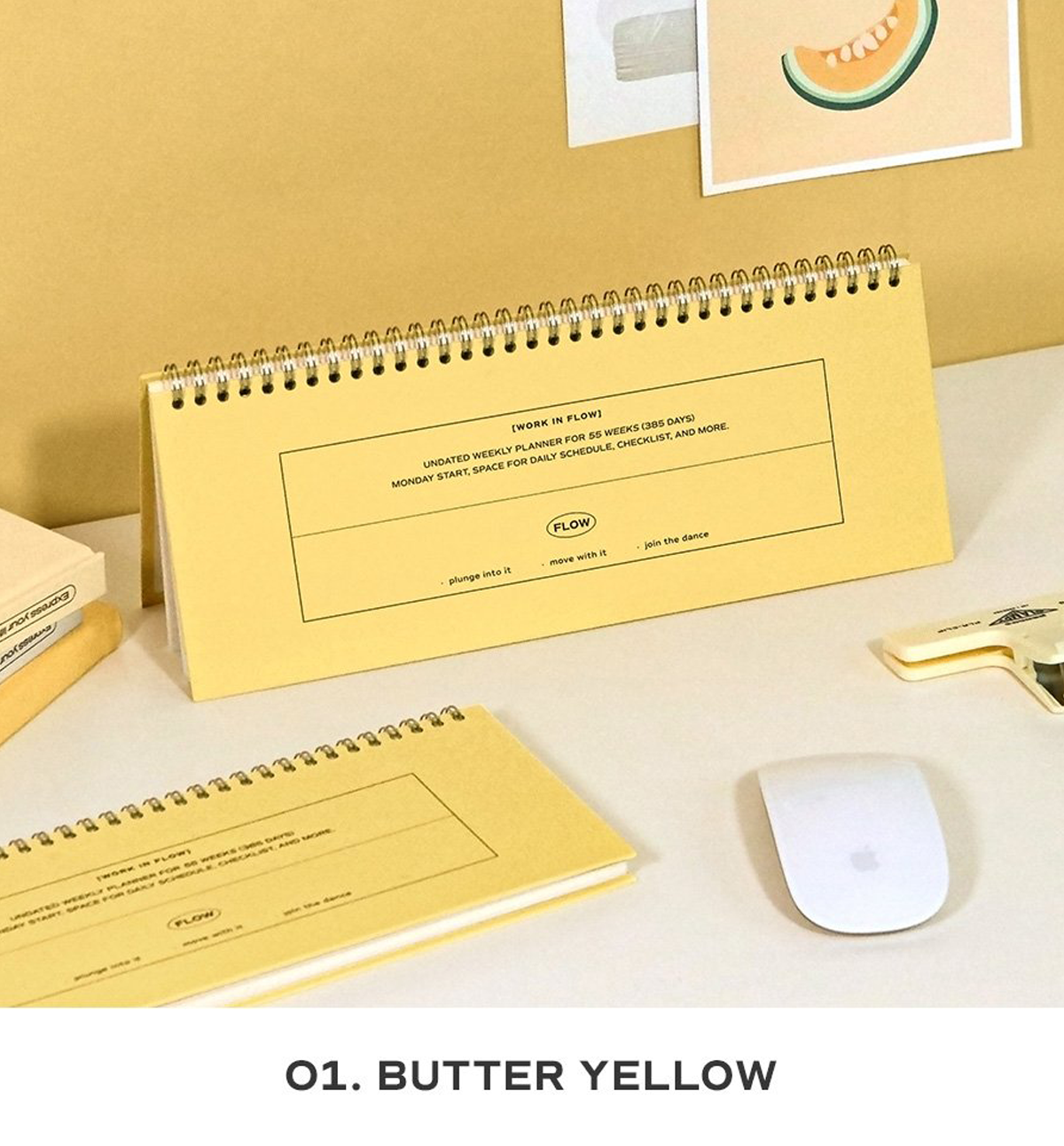 Iconic Flow Weekly Undated Planner: Soft Blue