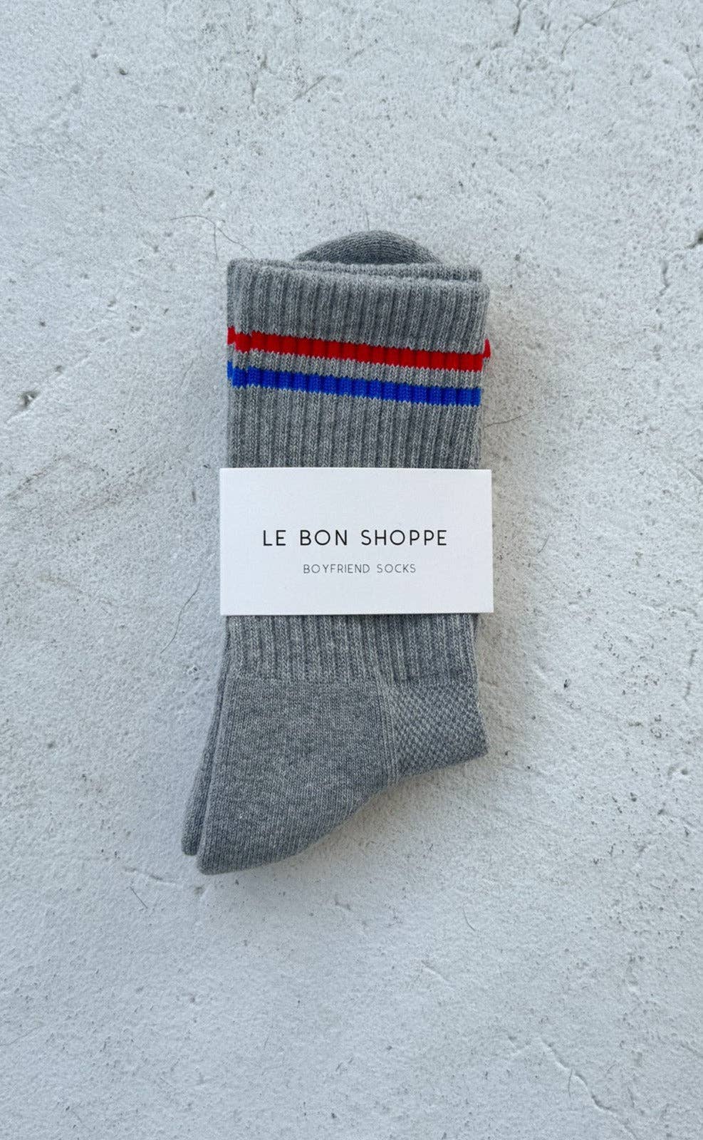 Boyfriend Socks : True Grey - Le Bon Shoppe