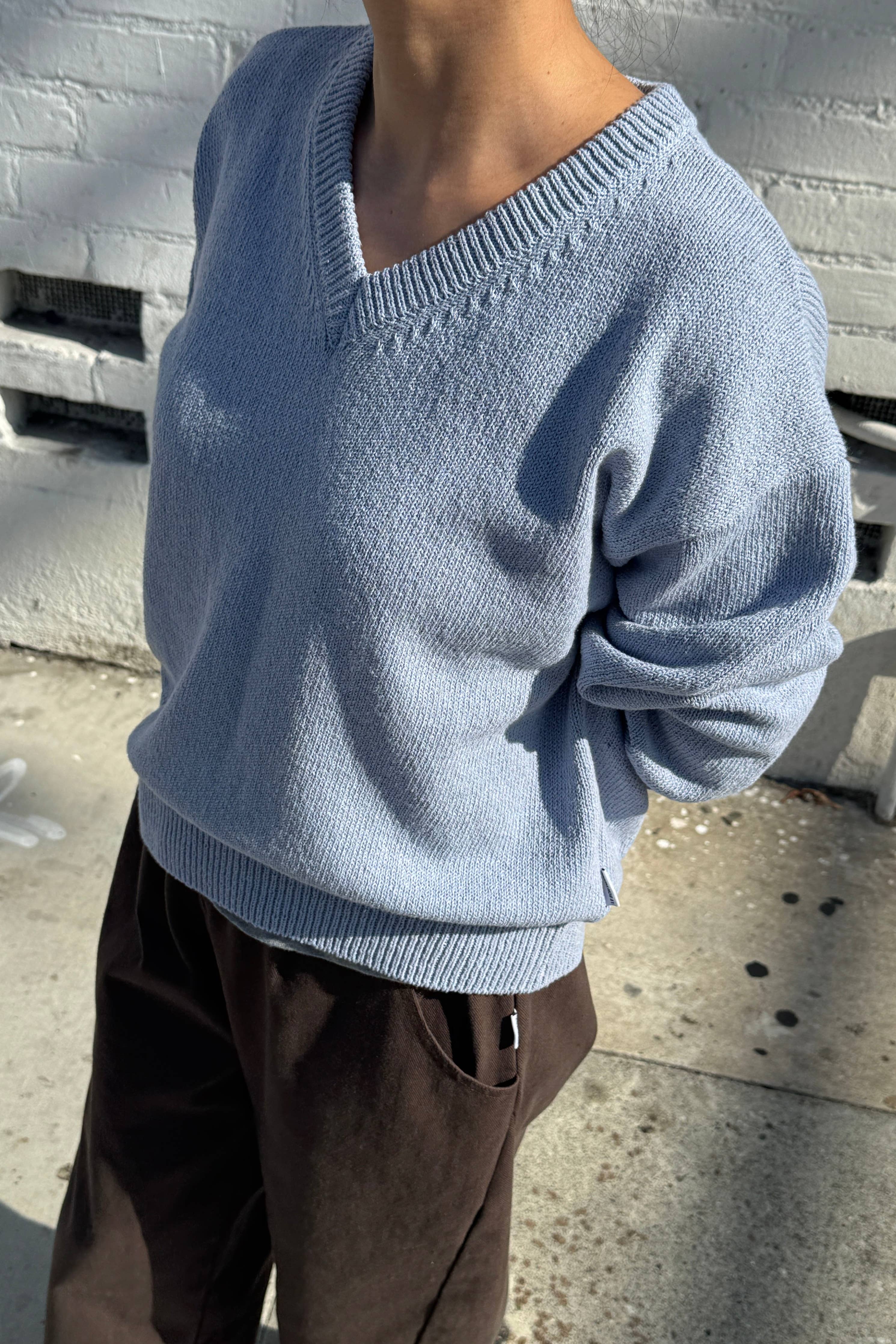 Le Bon Shoppe Abby Cotton V-Neck Sweater