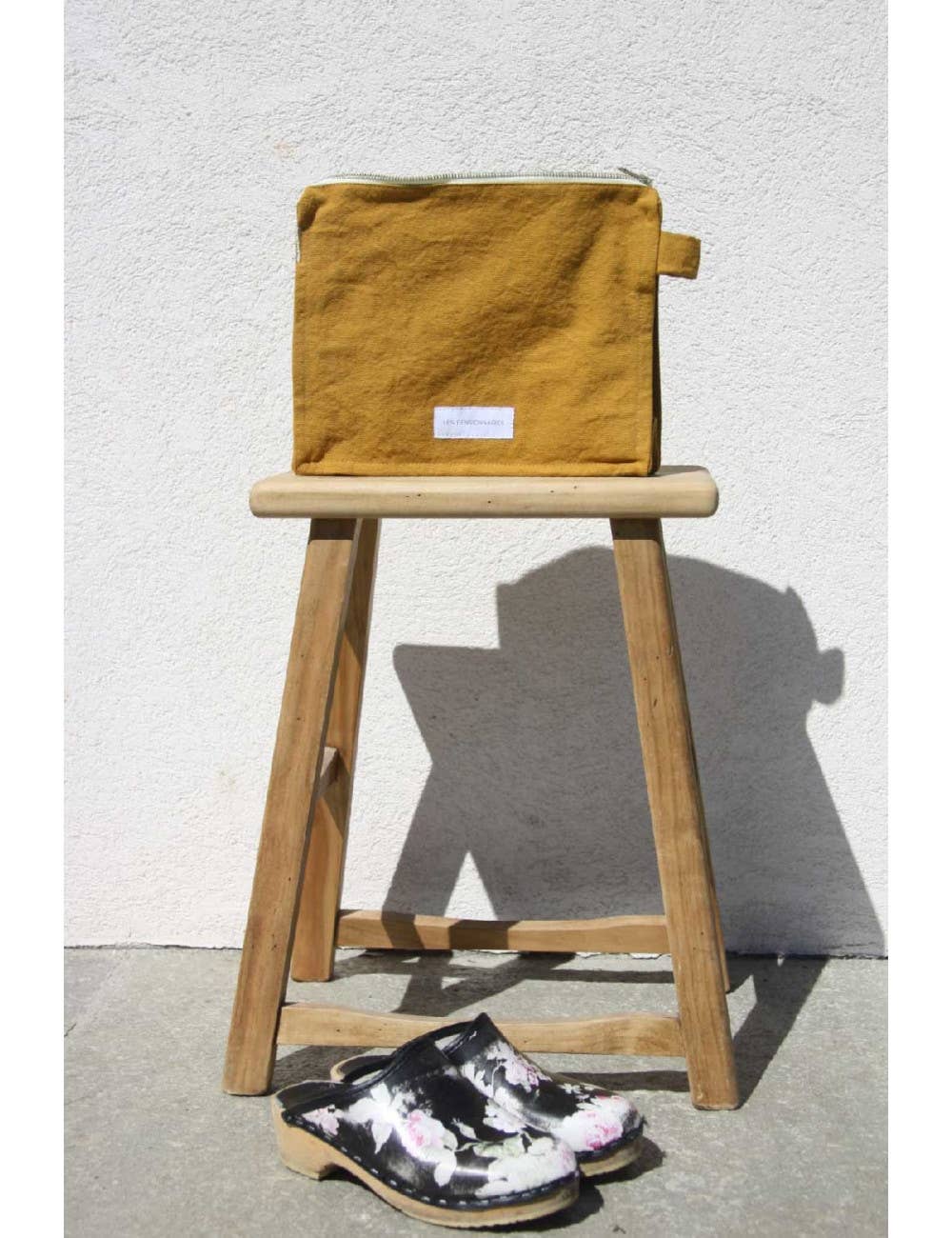 Organic Cotton Canvas Toiletry Bag in Saffron Yellow