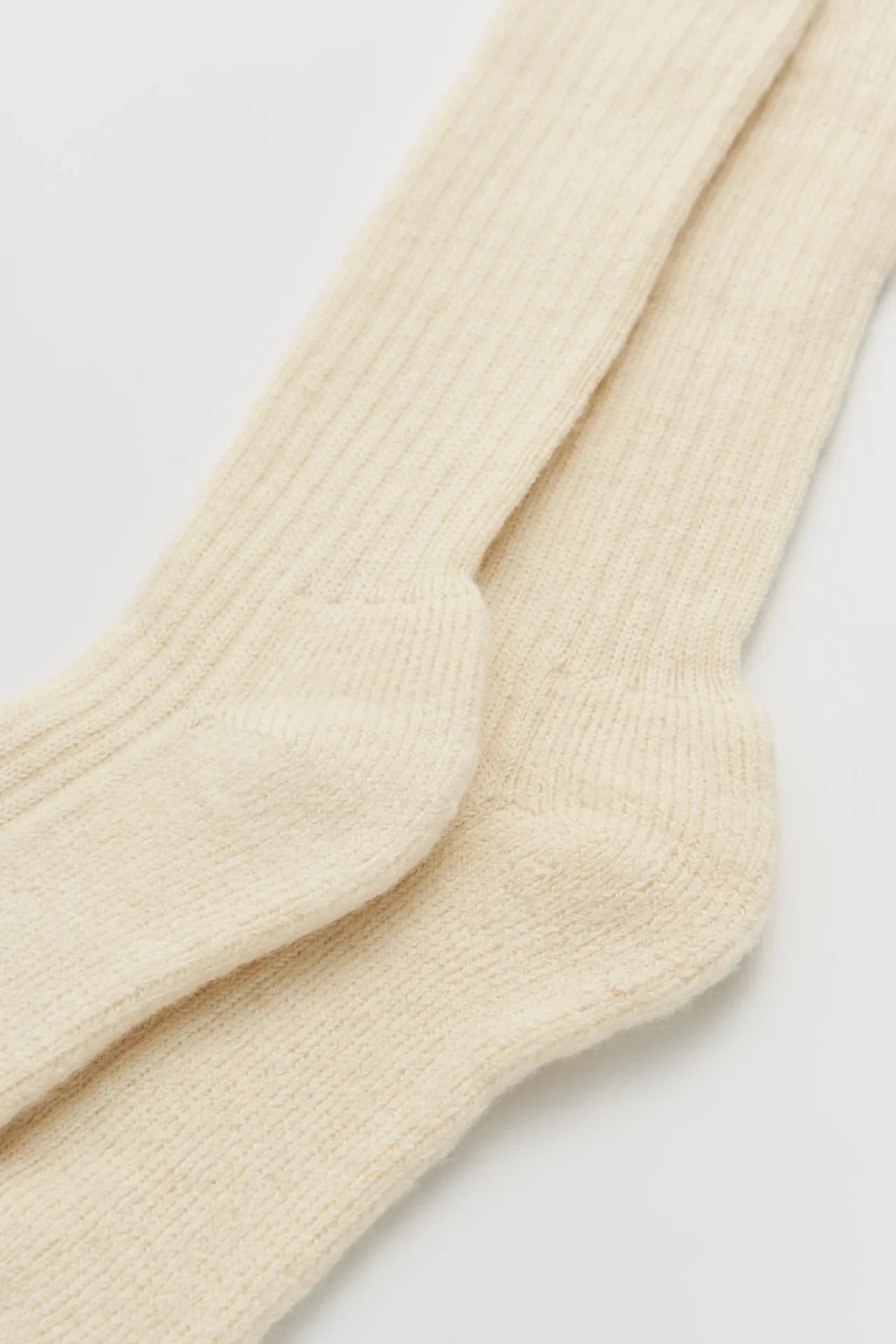 anonymous cream wool ribbed socks minimalist premium style