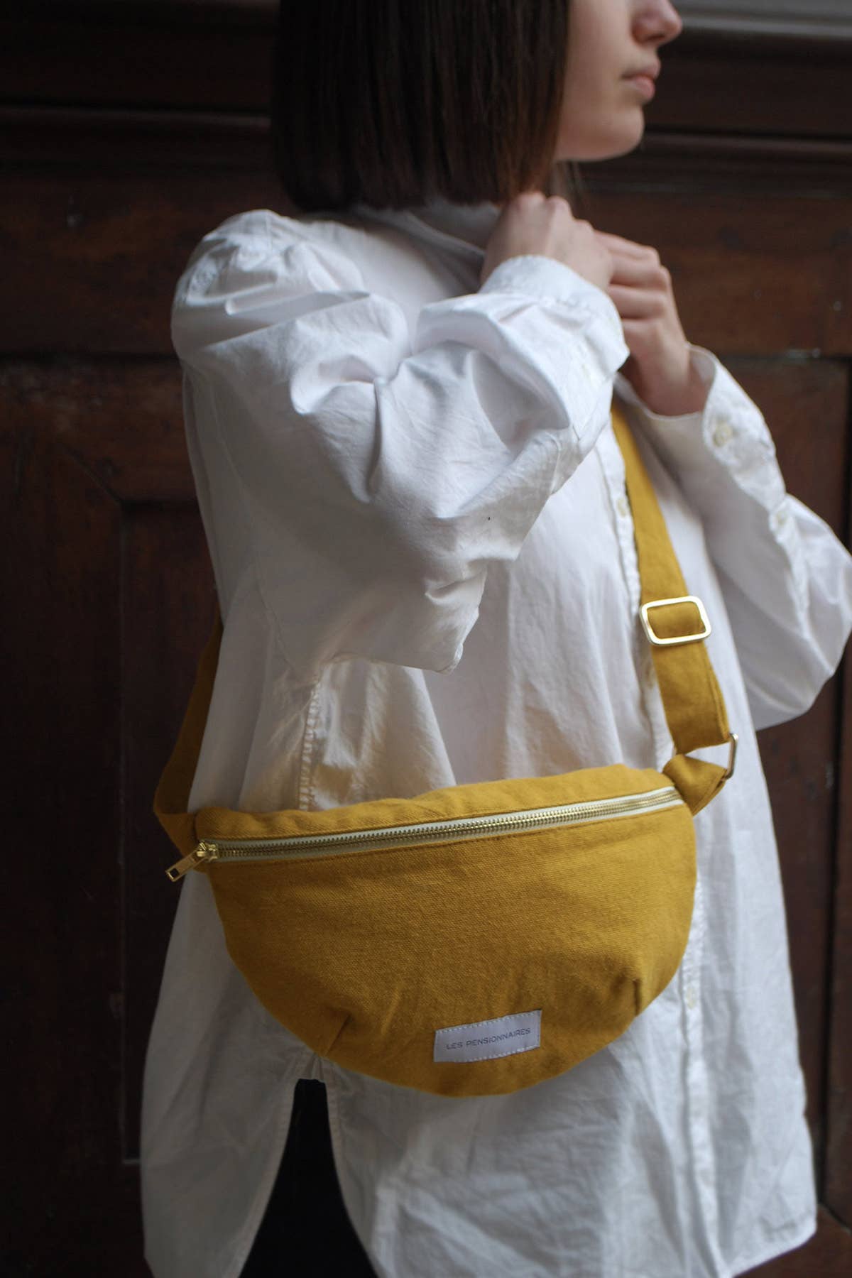 Les Pensionnaires Fanny pack in Saffron Yellow