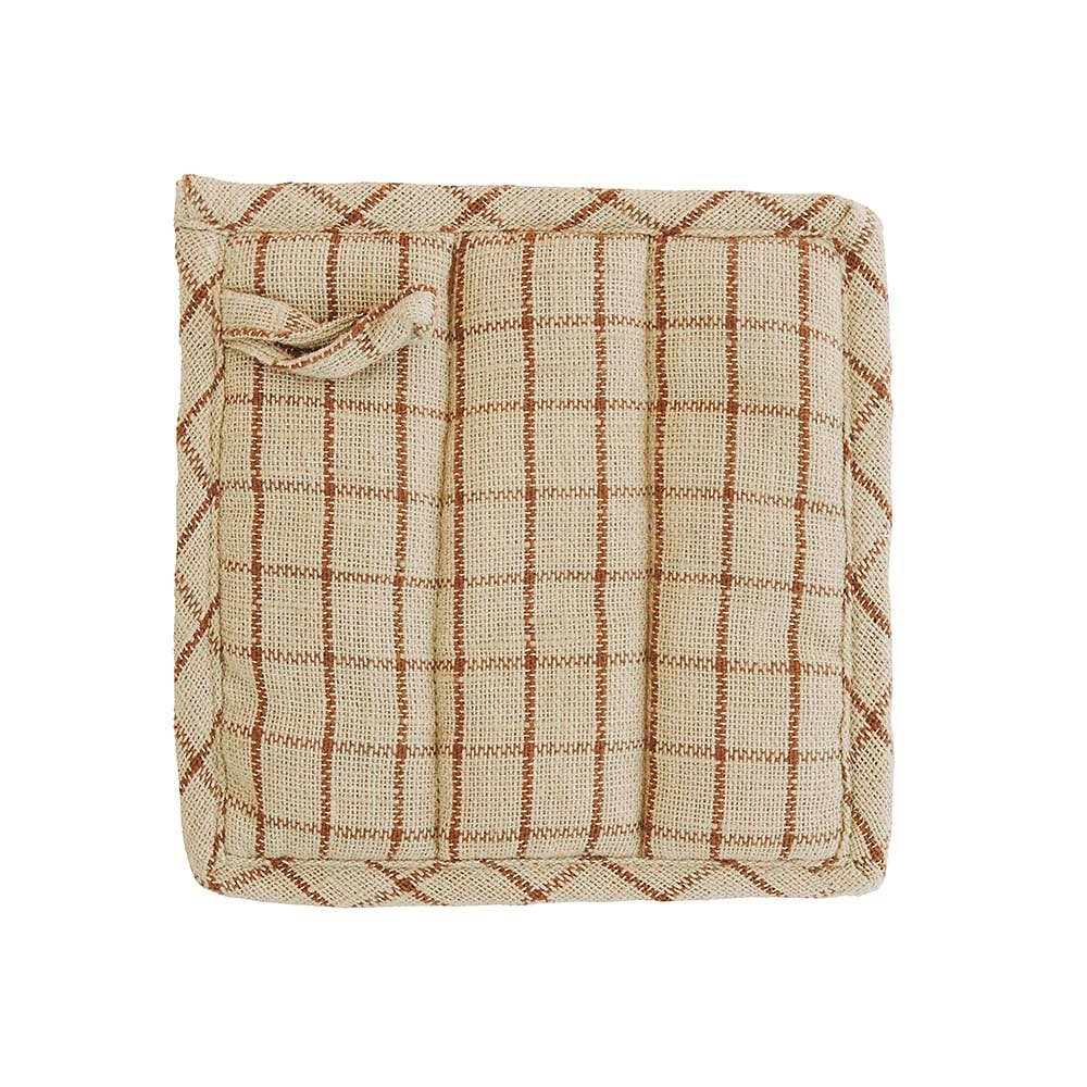 Nordic Pot Holders - Sand/Brown Checkered