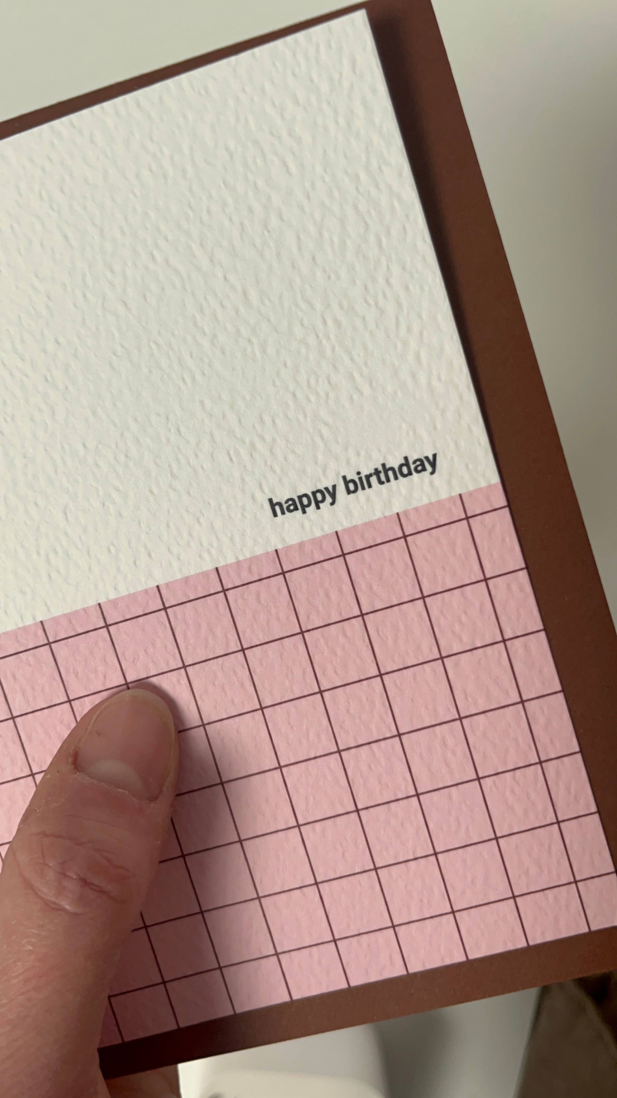 Spring Pink Happy Birthday Grid Greeting Card