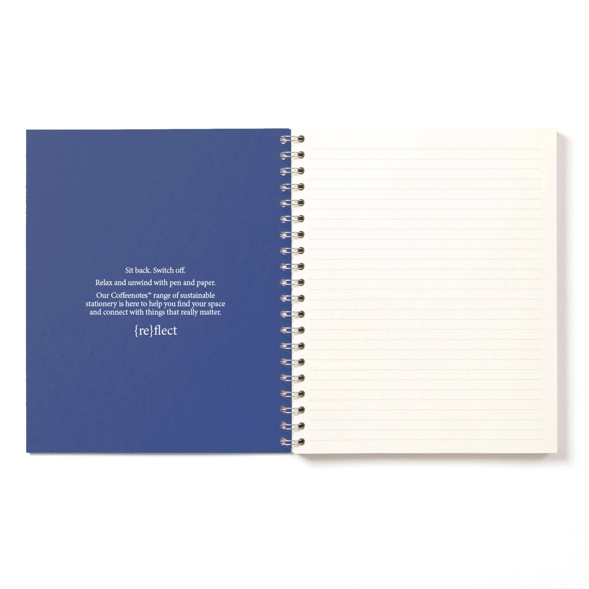 Cobalt Blue Wirebound Notebook (Lined): Grande