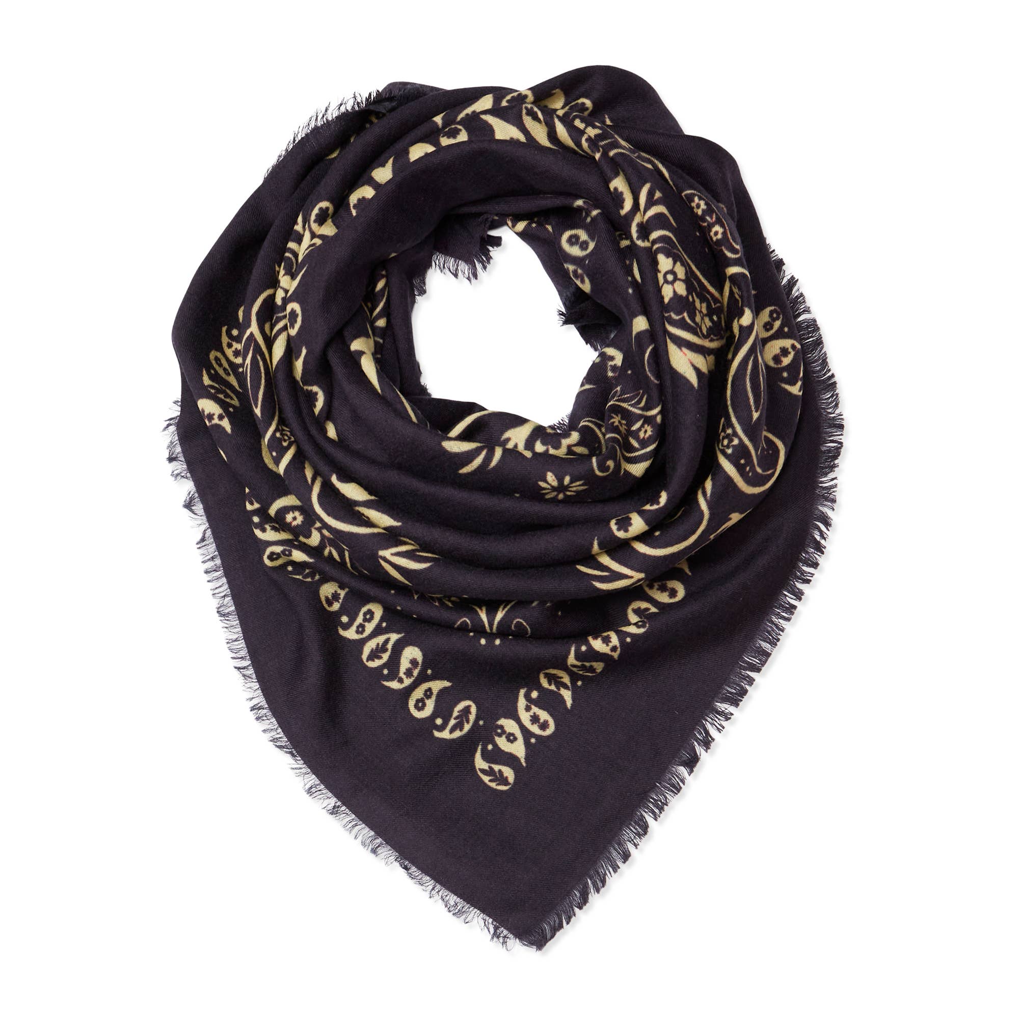 Printed XL Cashmere Bandana - Navy - Somerville Scarves