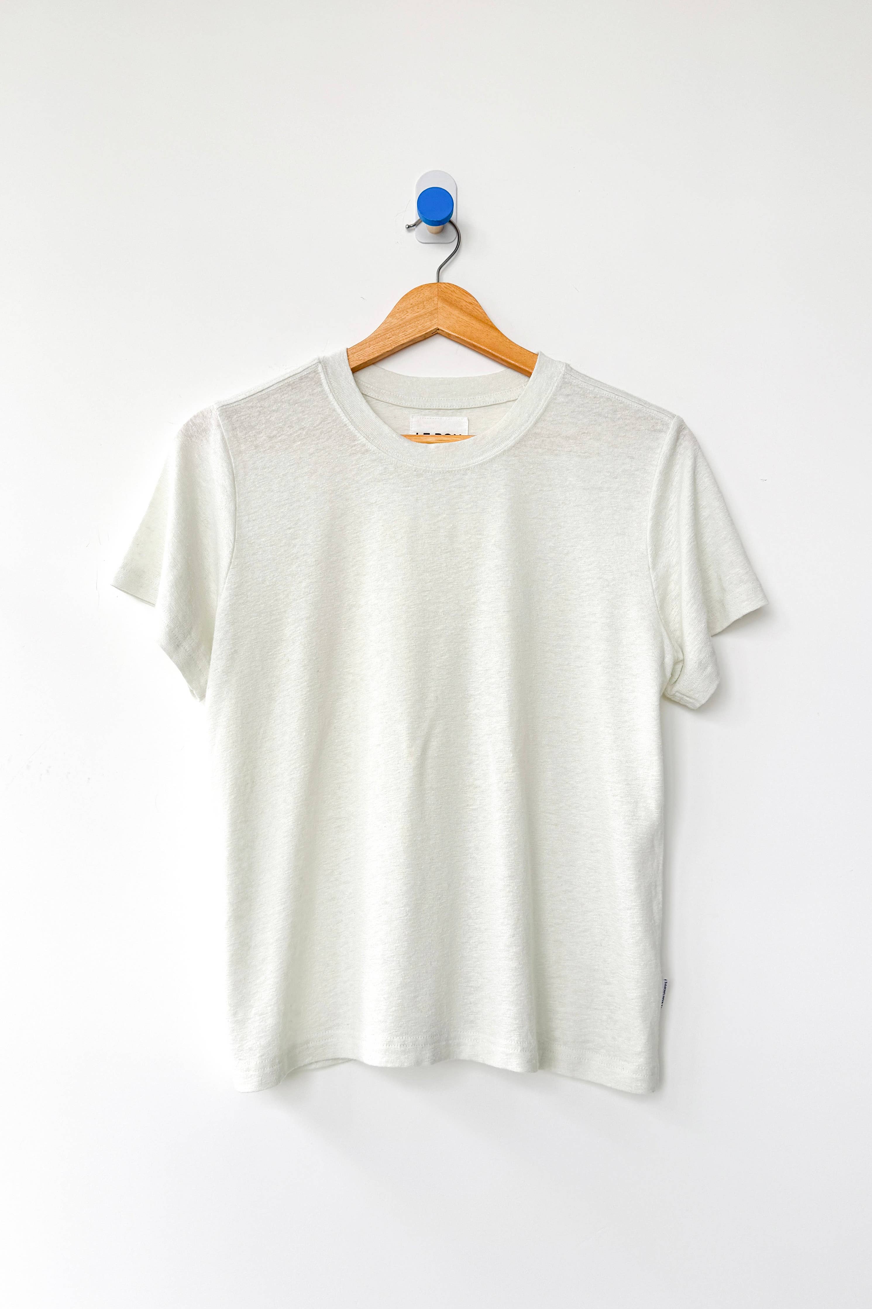 Bo Linen Blend Tee in Salt — Le Bon Shoppe