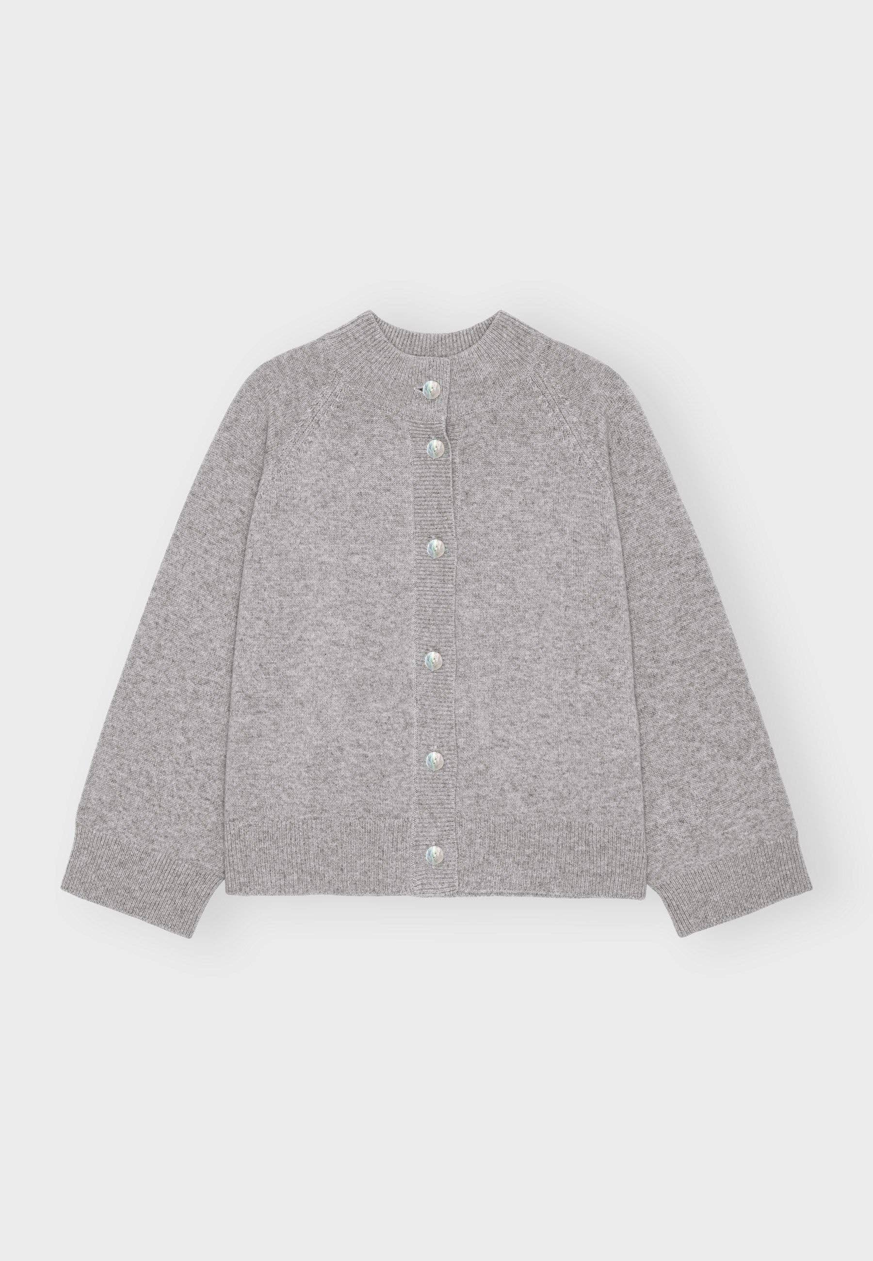 Gentle cardigan merino: Light grey melange / M