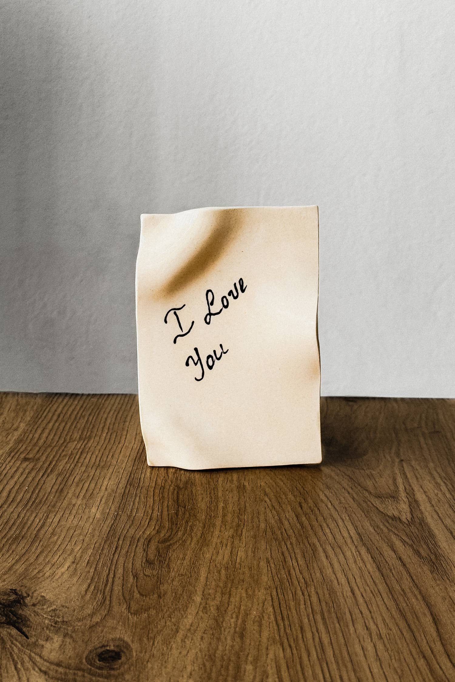 Ceramic Tray Love Note : "I Love You" note