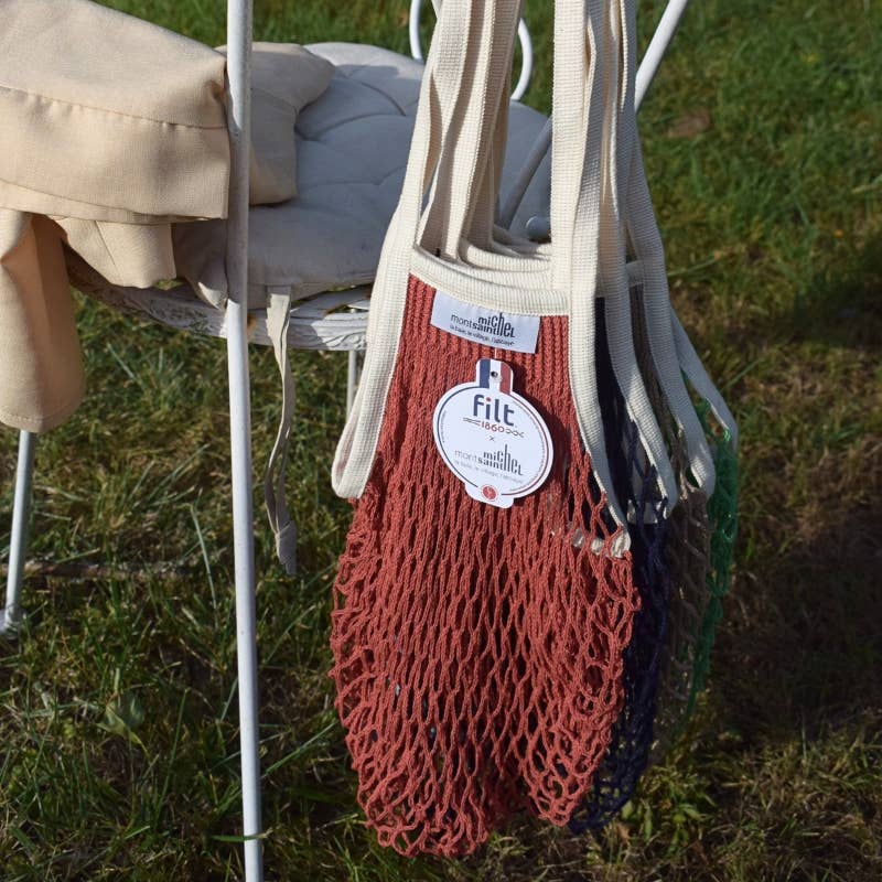 Large Net Shopping Bag Brique - Le Mont St Michel x Filt1860