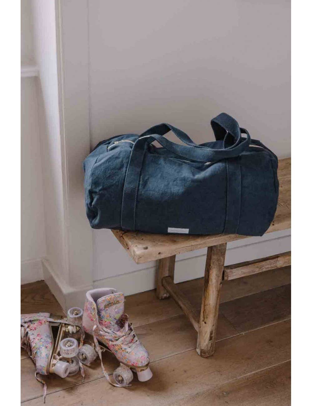 Organic Cotton Canvas Bowling Bag Storm Blue - Les Pensionnaires