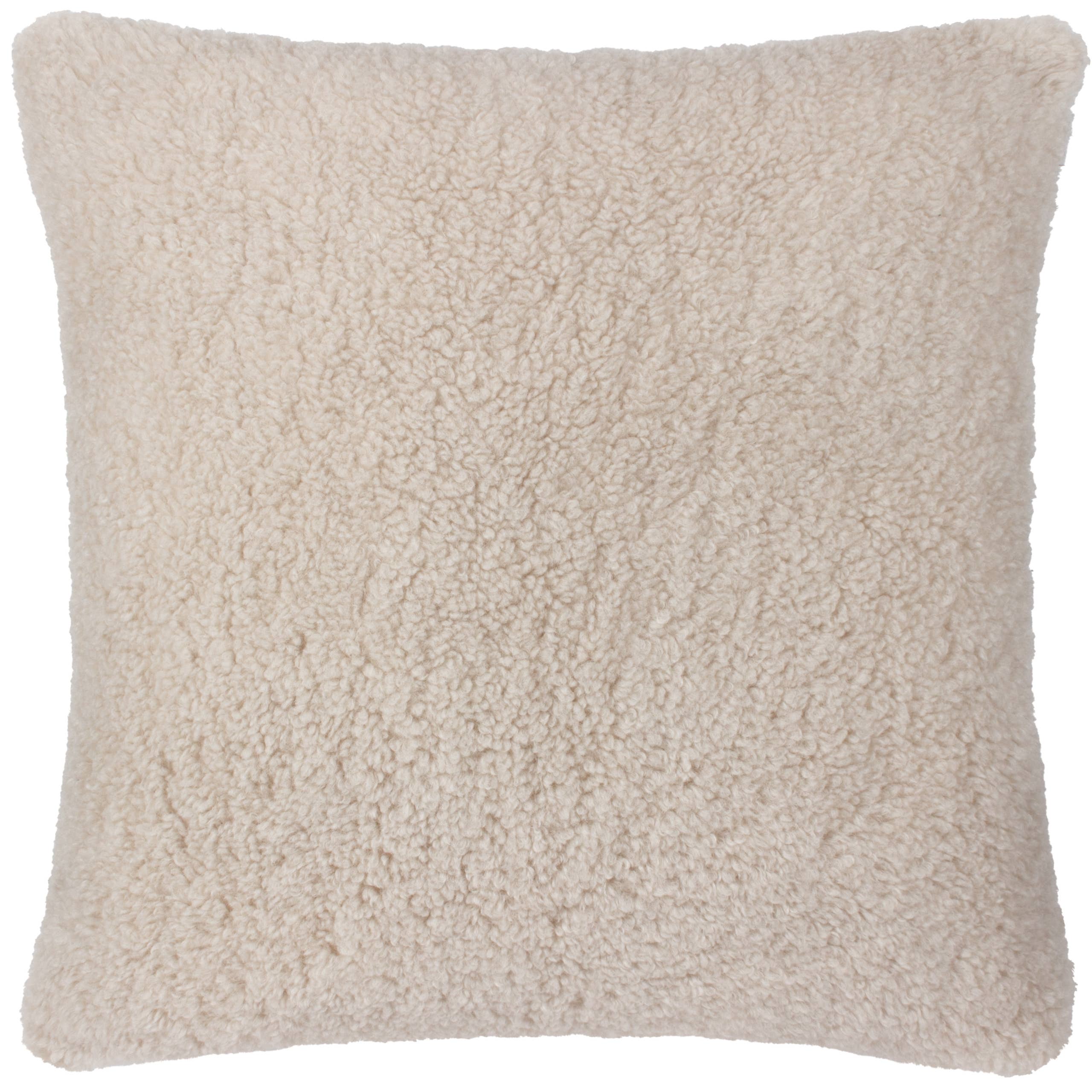 Olann Faux Shearling Cushion Natural 55 x 55cm