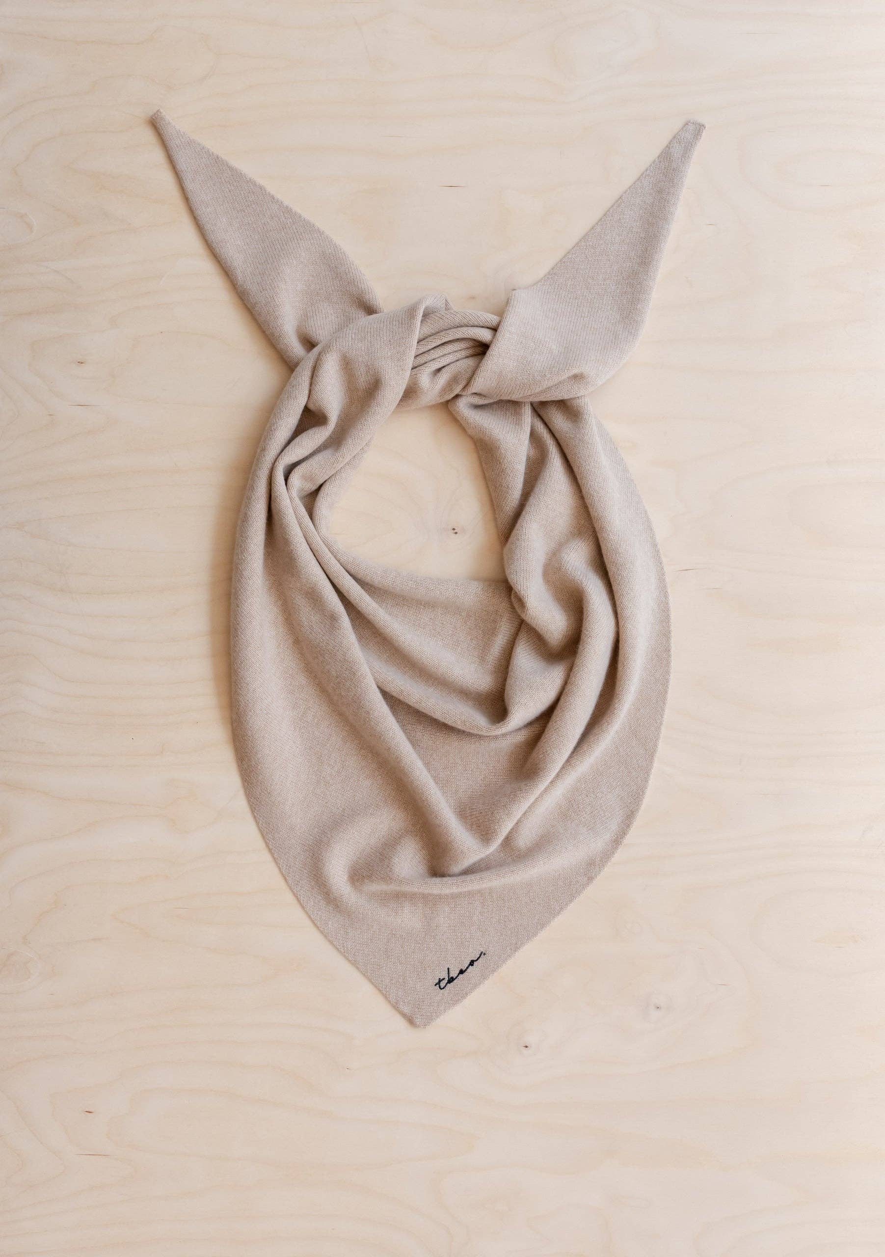 Large Merino Wool Triangle Scarf in Sourdough - TBCo