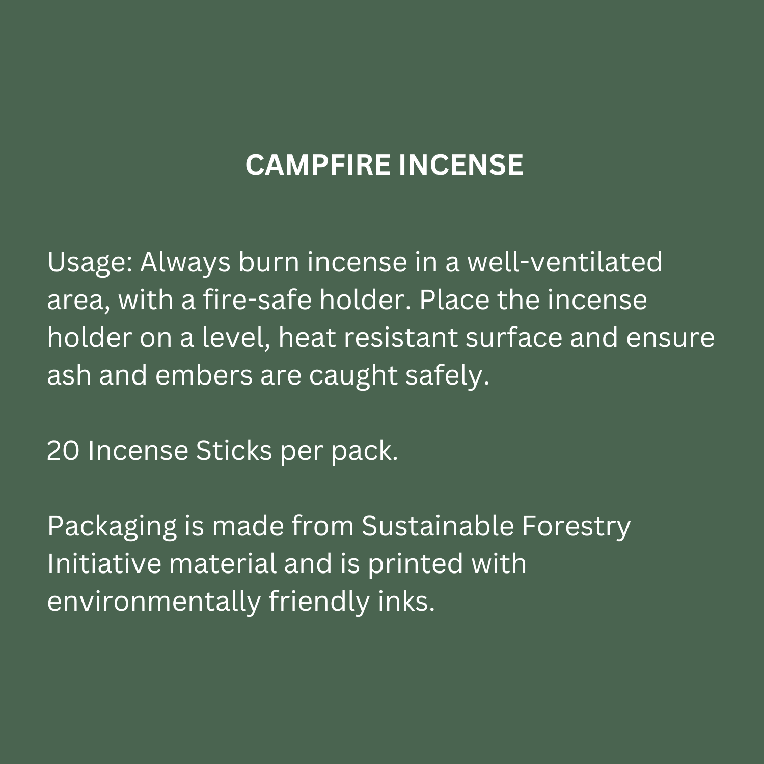 Juniper Ridge Campfire Incense
