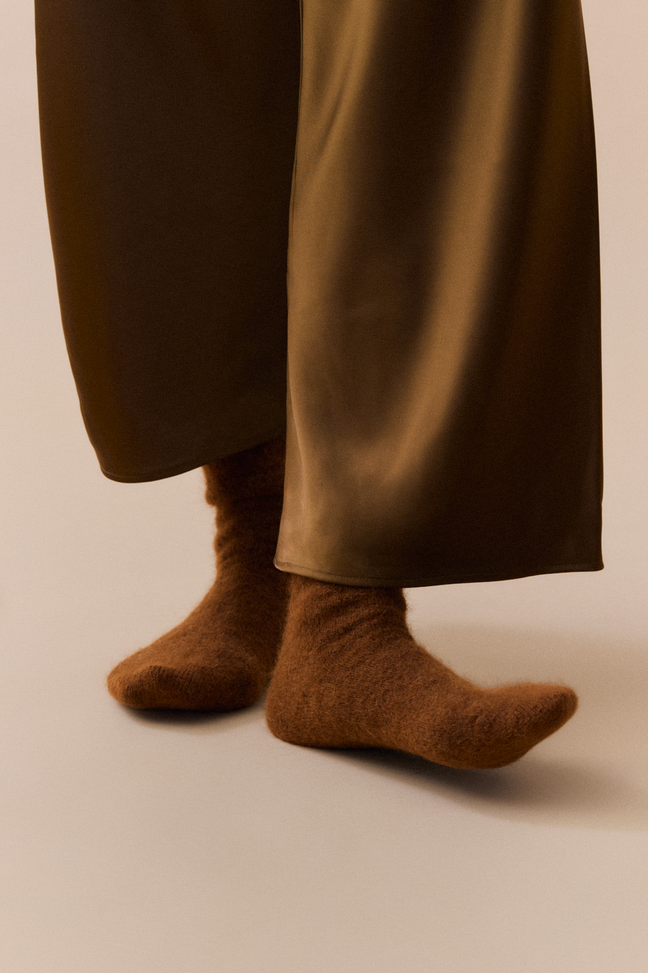 Chestnut Brown Ultra Soft Alpaca Socks: Large (UK 11-13)