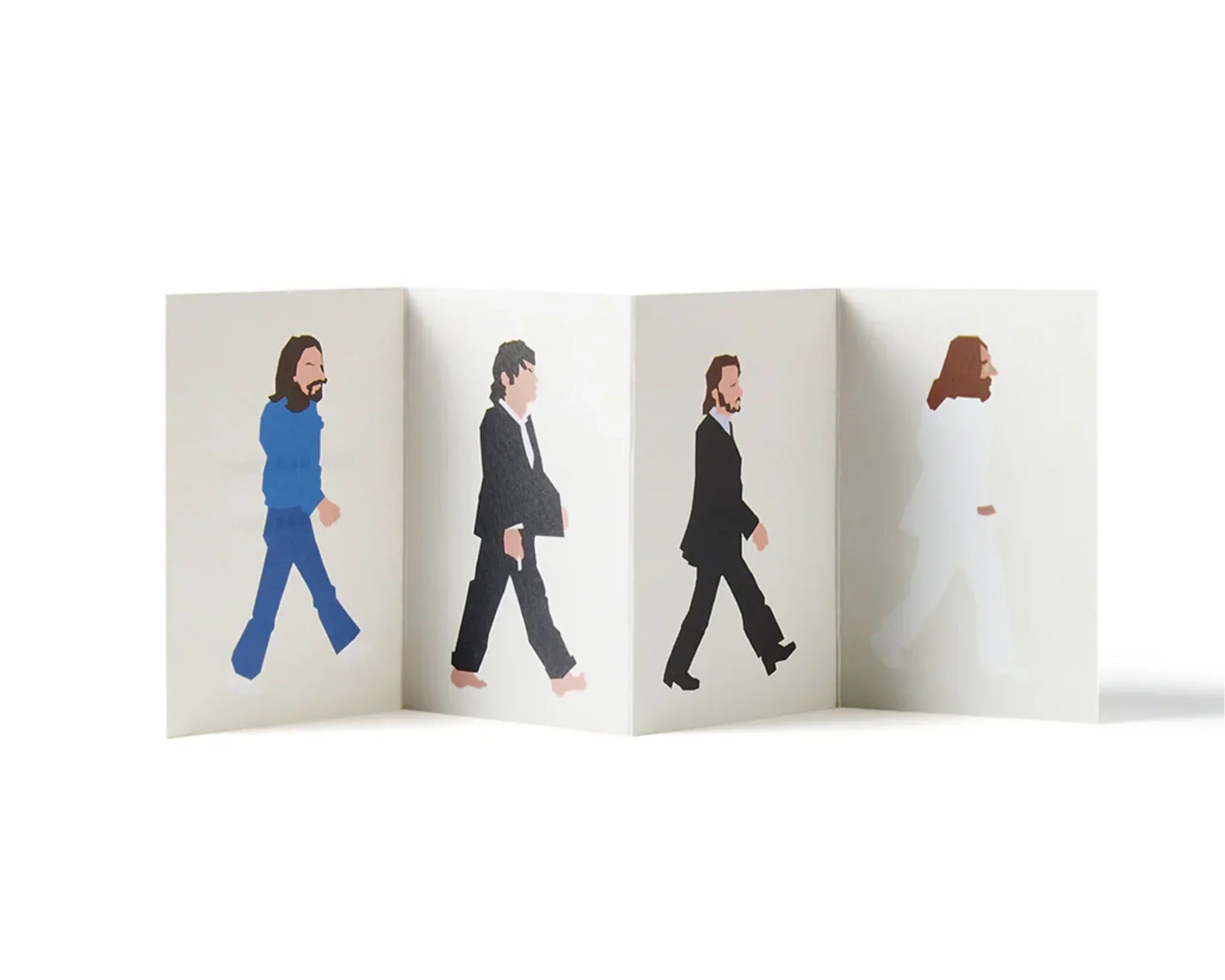 Midori Beatles Abbey Road concertina card, premium paper, multi-colour illustration