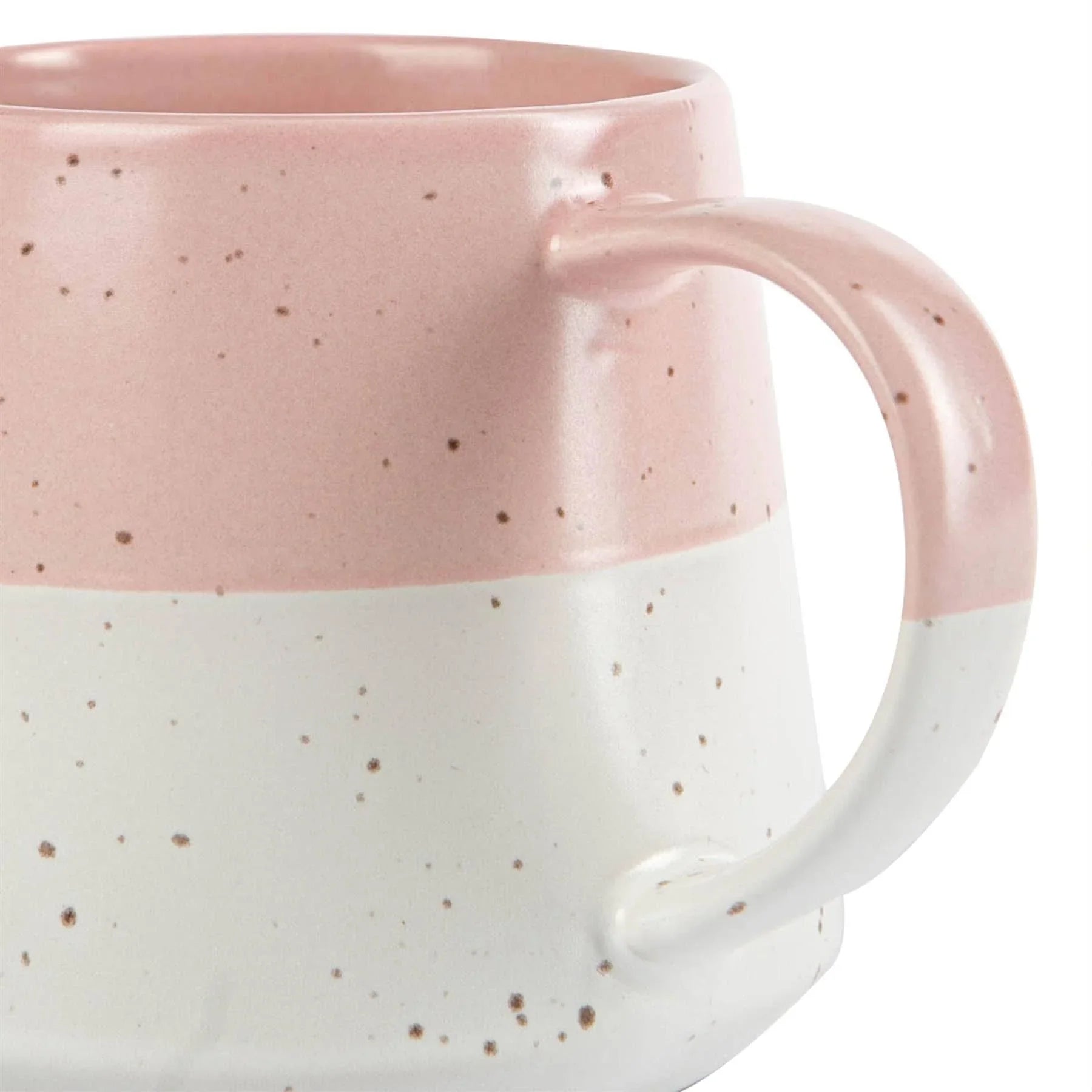 Danica Studio ceramic mug, pink and white speckled stoneware, modern design