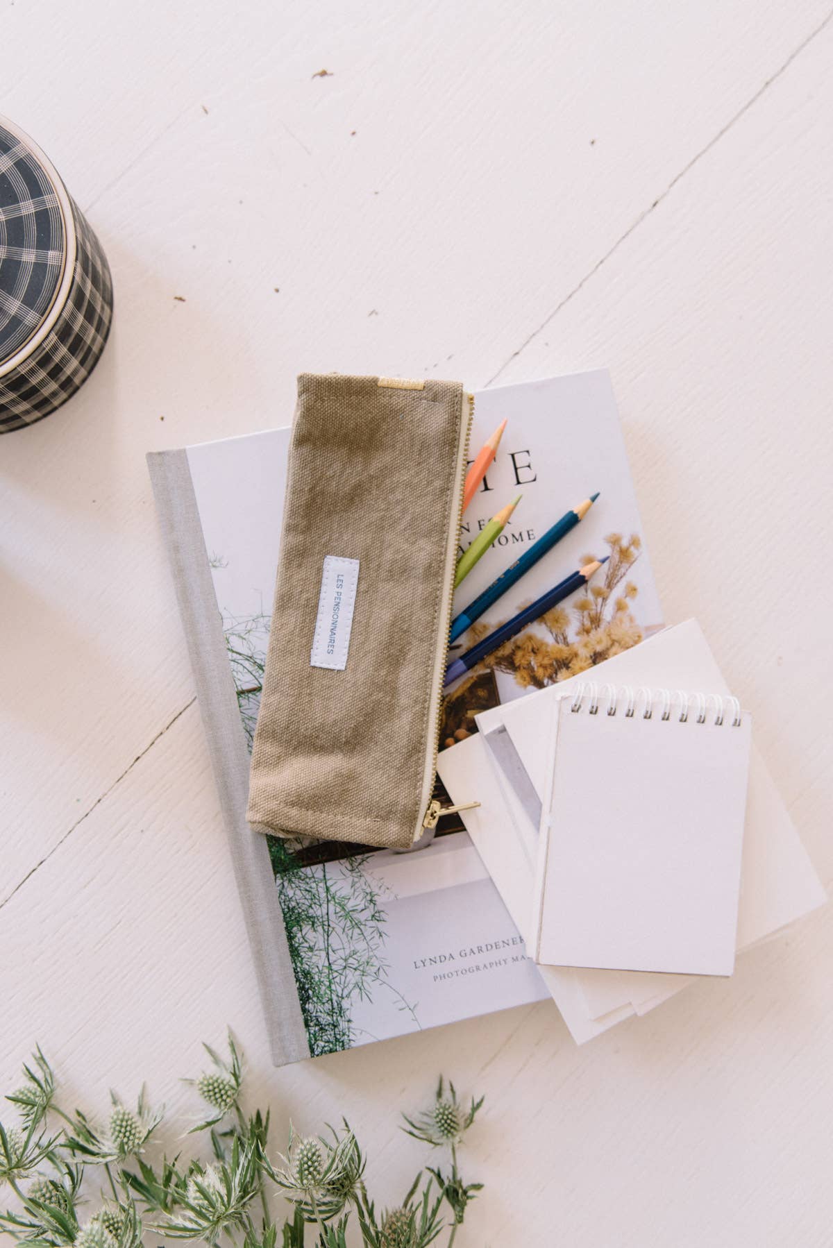 Lime Green Organic Cotton Canvas Pencil Case