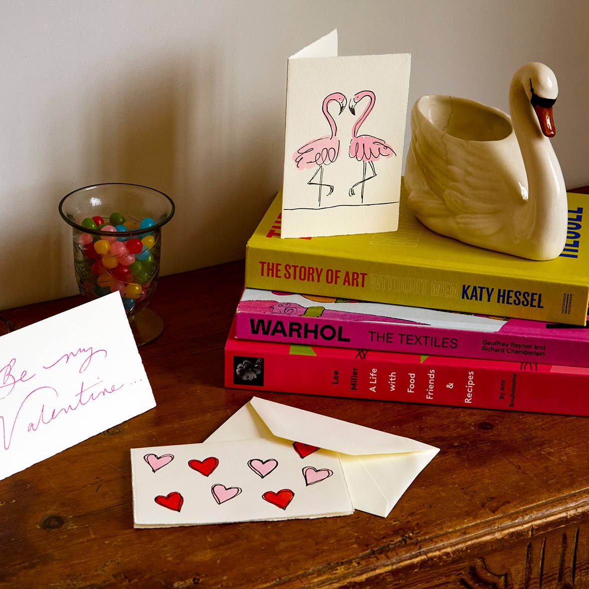 Flamingos Card - Scribble & Daub