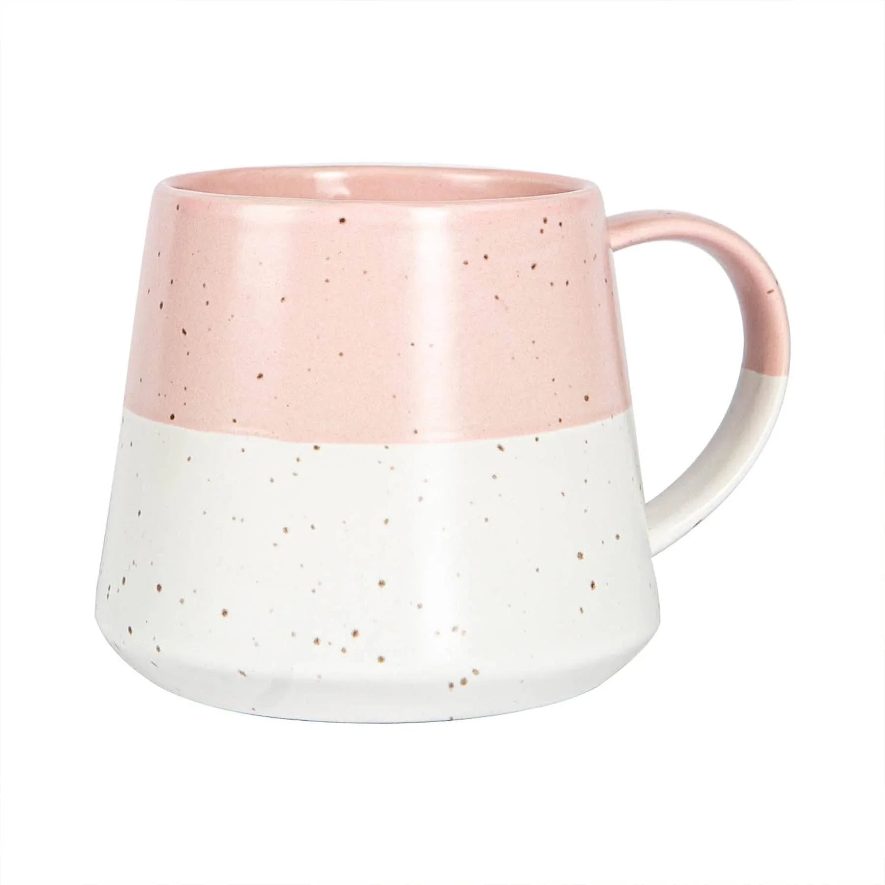 Danica Studio ceramic mug, pink and white speckled, premium stoneware cup