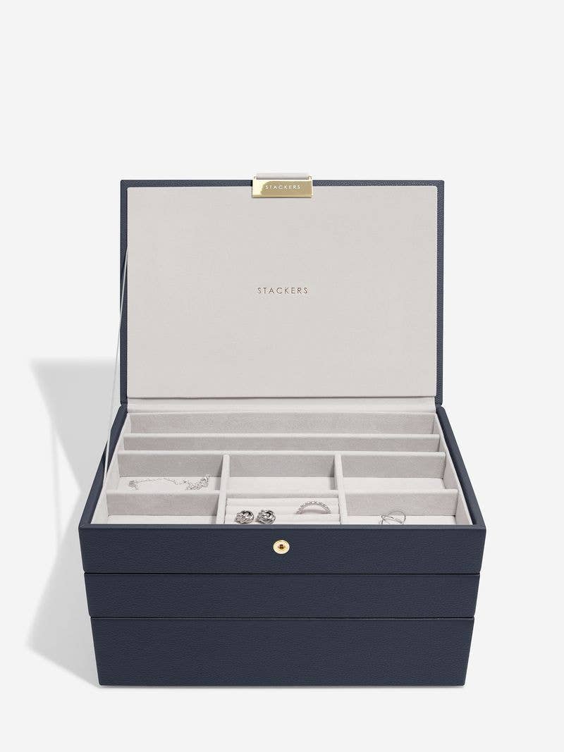 Navy Blue Classic Jewellery Box