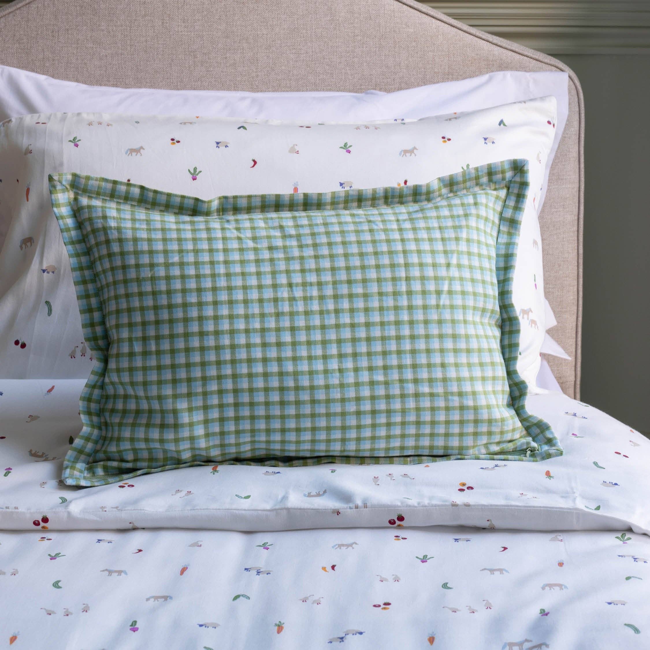 Embroidered Linen Scatter Cushion – Little Farm by Avery Row
