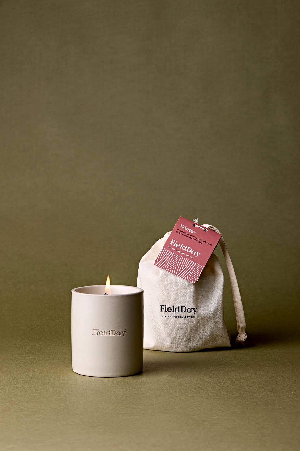 Christmas Winter Vegetable Wax Large Candle - by FieldDay