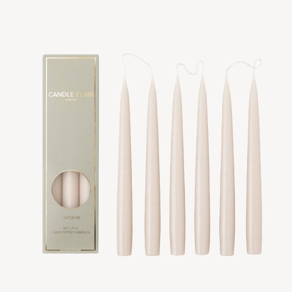 Box of 6 Candles - Taper 25 - Nude