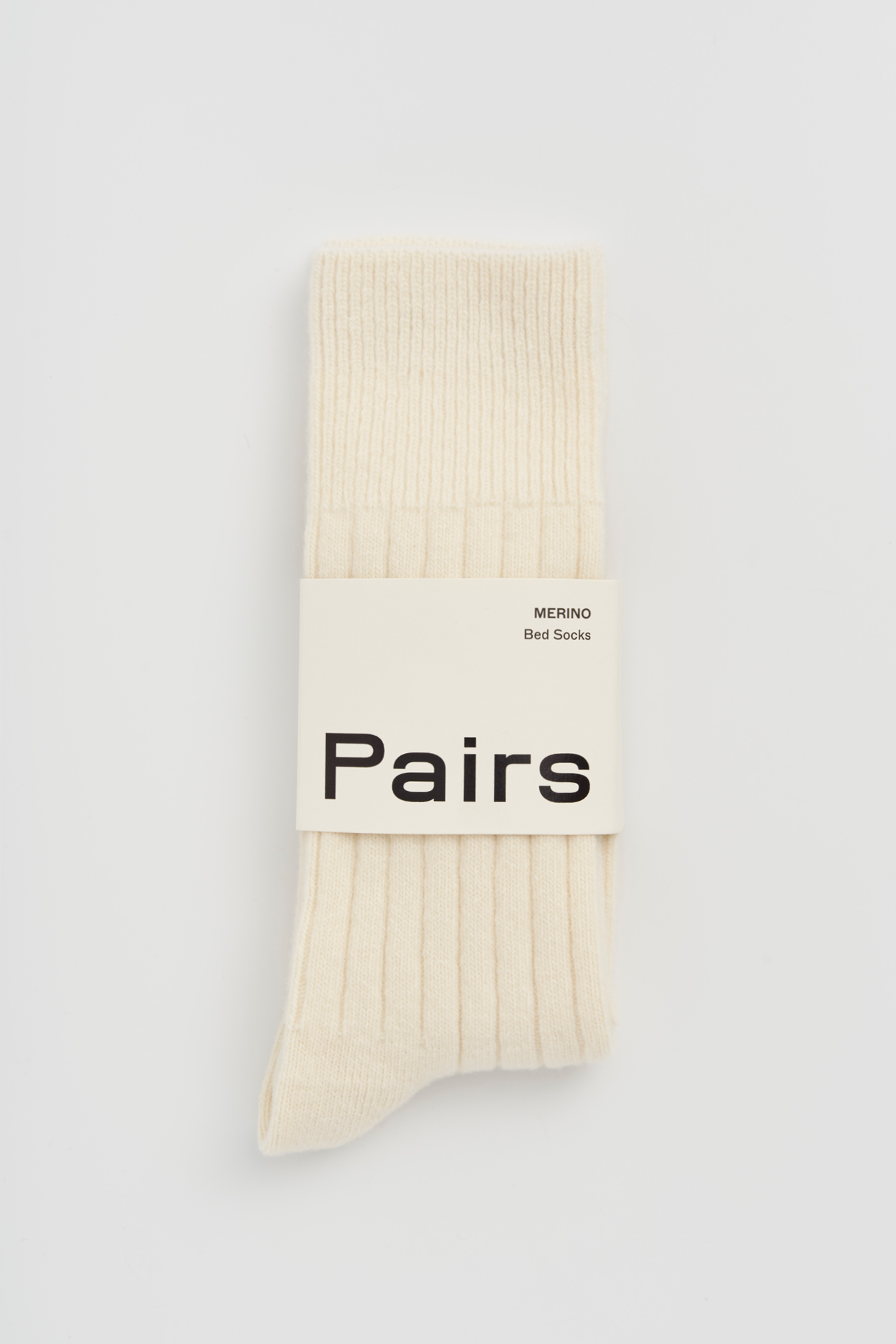 Clotted Cream Merino Bed Socks: Clotted Cream / Large (UK 9-13)