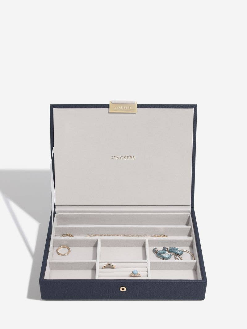 Navy Blue Classic Jewellery Box