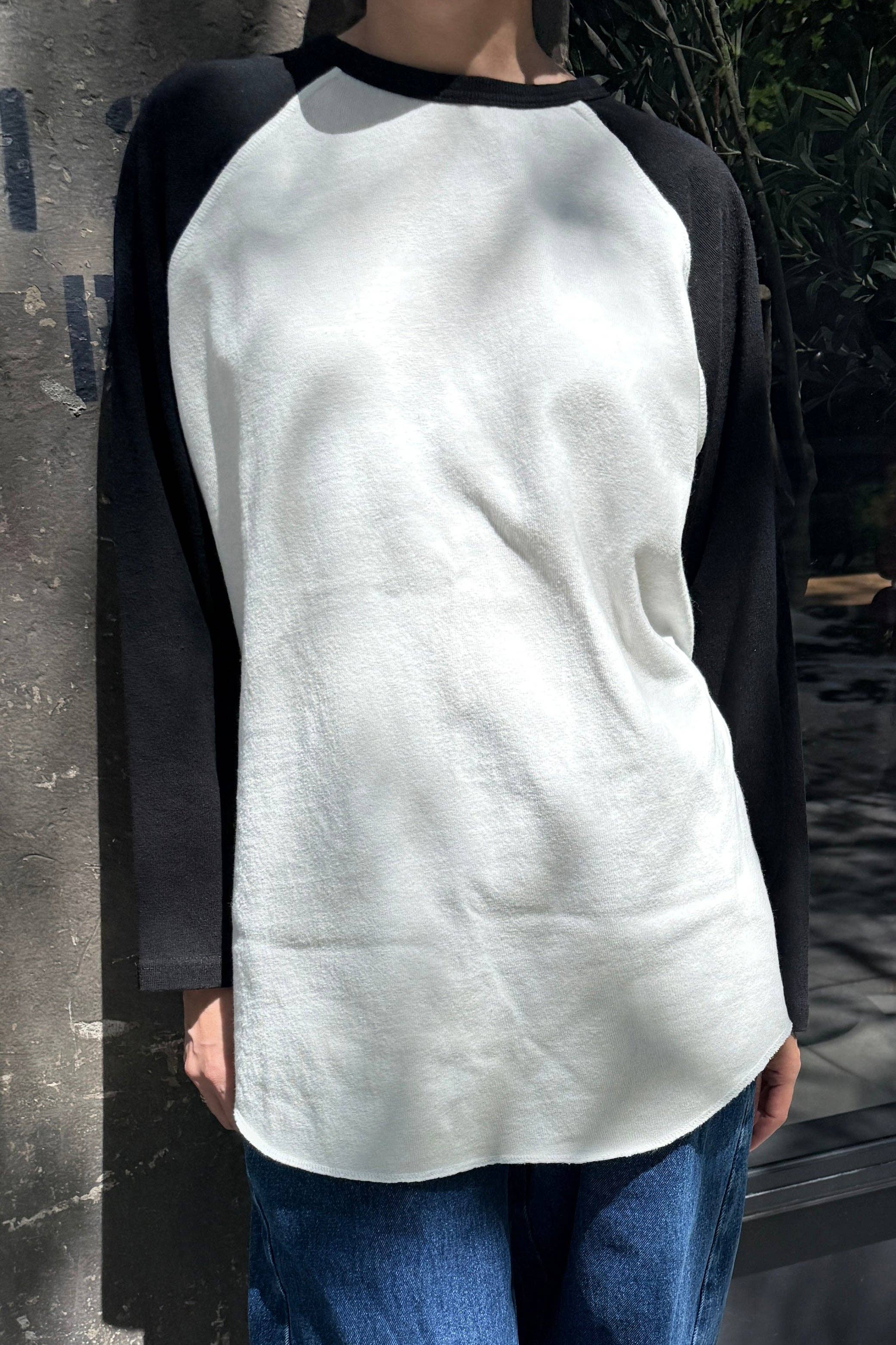 Heavy Cotton Raglan Tee (3XS/S-2M/L): White Cotton