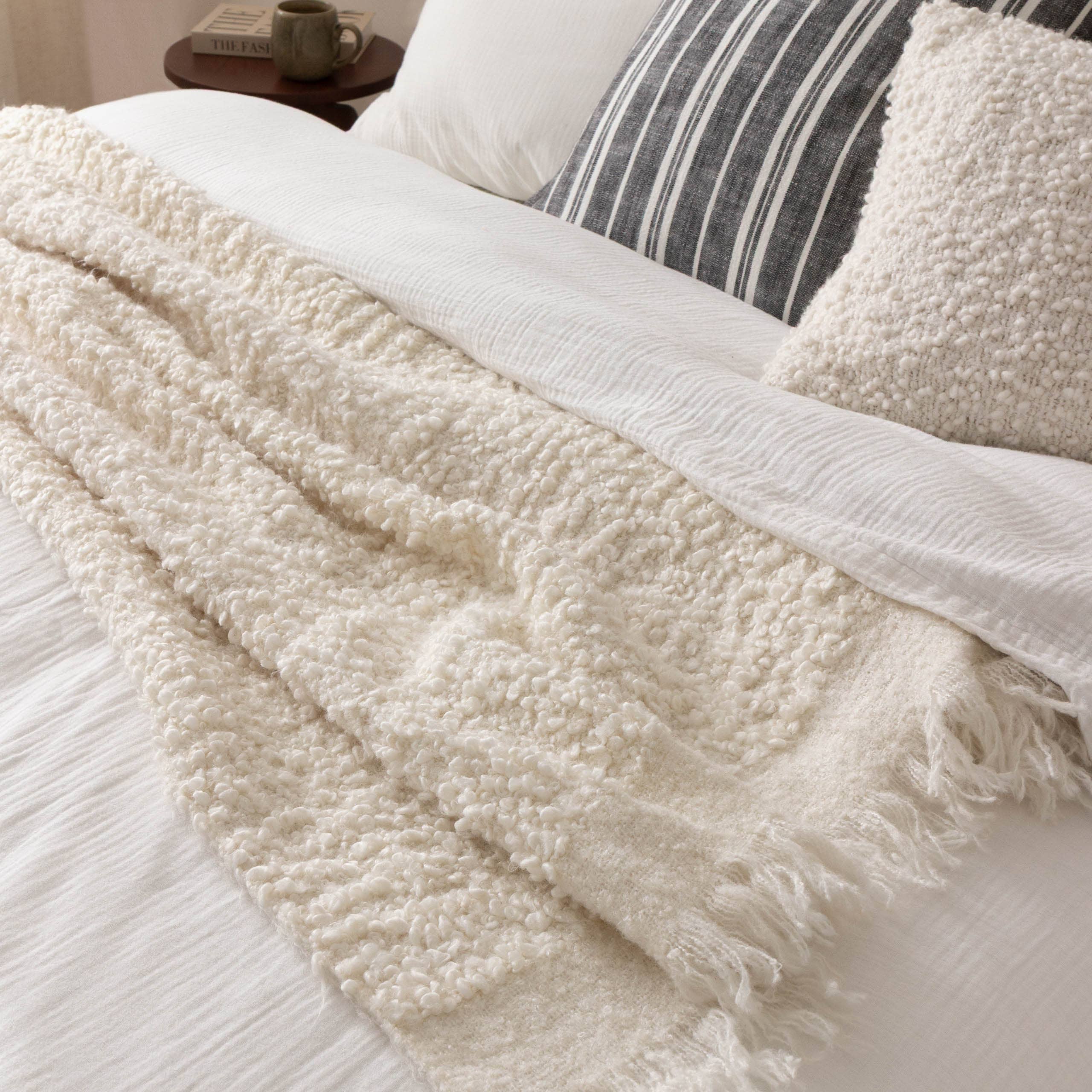 Ulsmere Cushion Ecru: Ecru / Feather Filled / 45 x 45cm