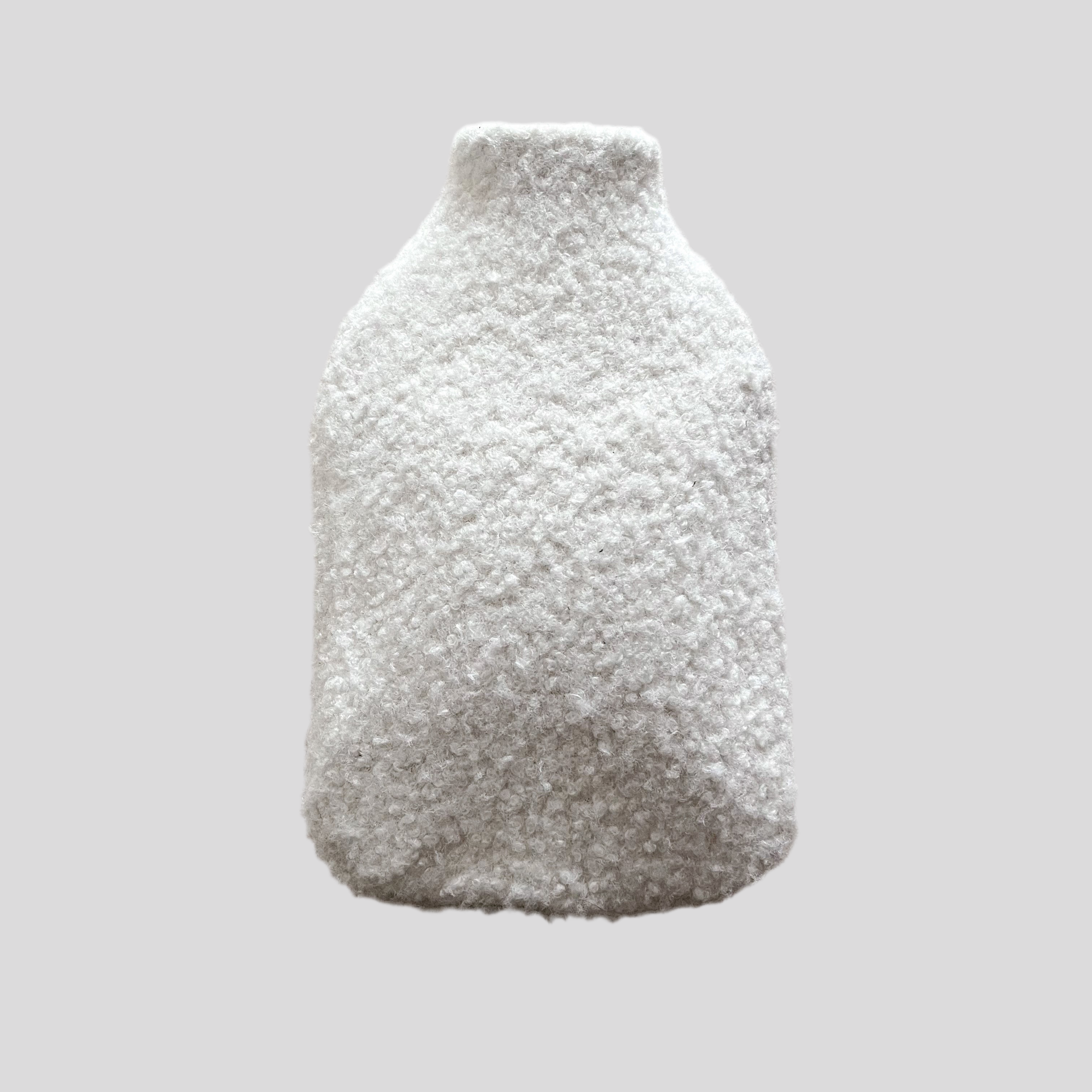 Hot water bottle - Boucle wool - White