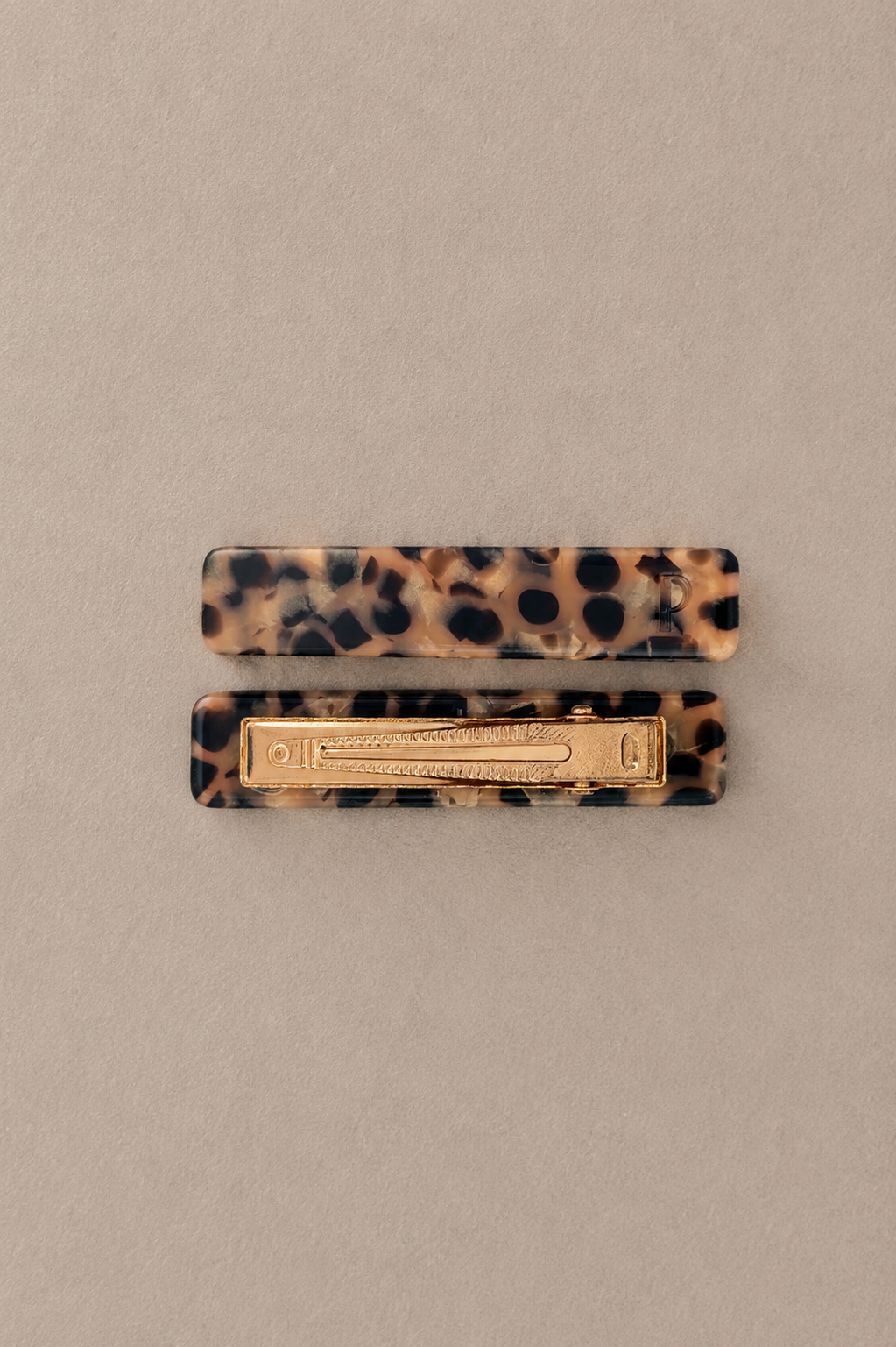 Straight Hair Clips - Leopard