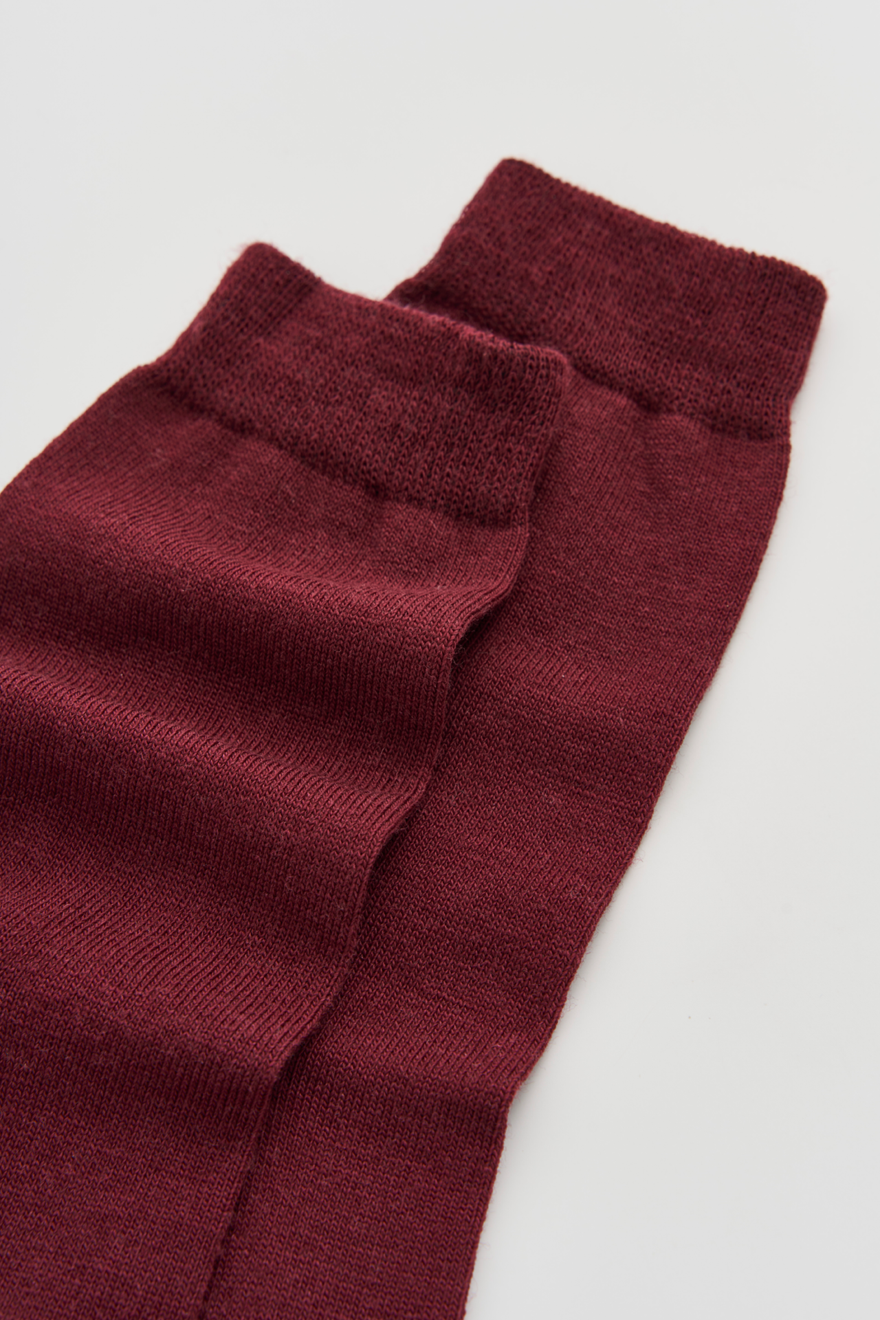 Dark Plum Merino Socks: Burgundy / Small (UK 4-7)