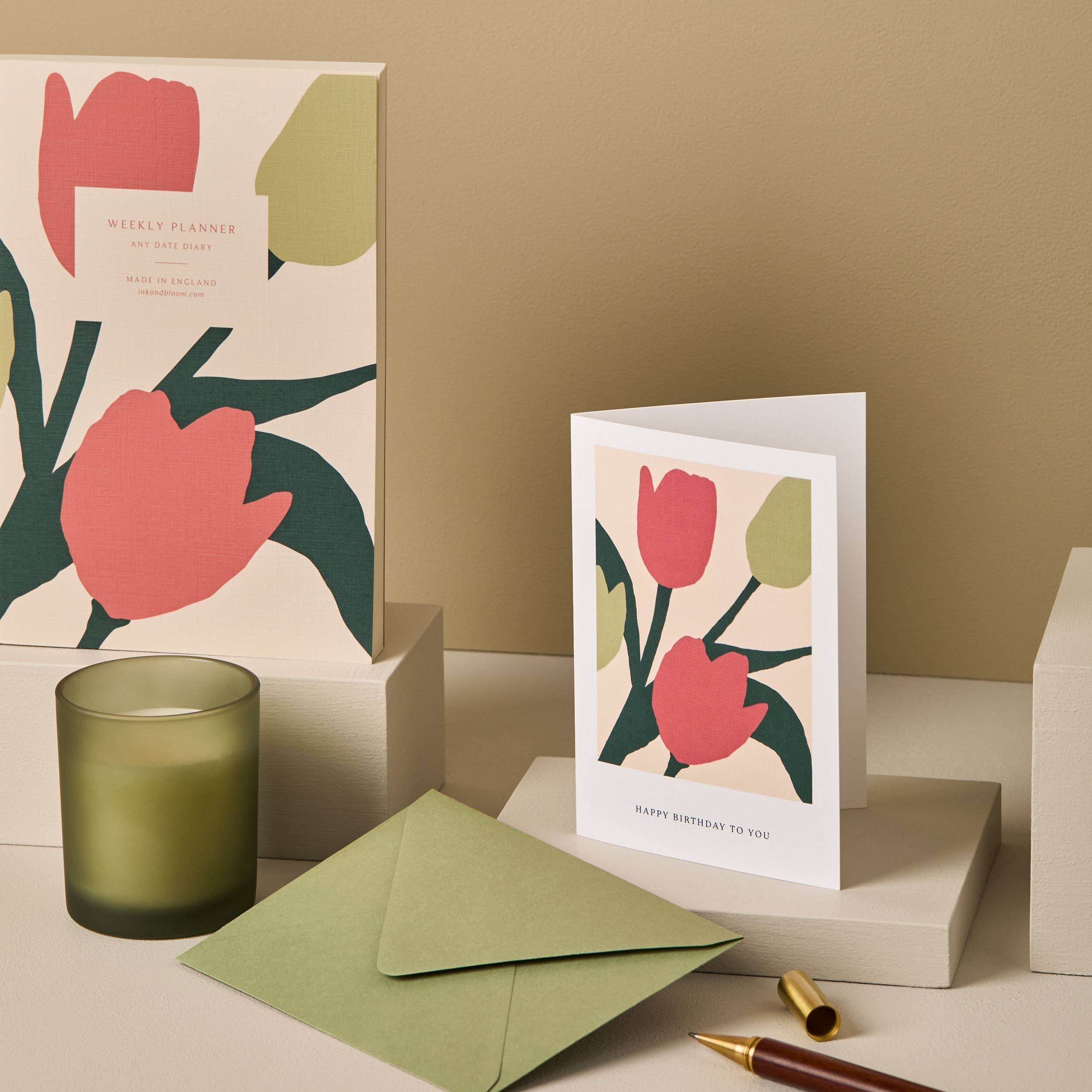 Happy Birthday To You Tulips Floral Blooms Card