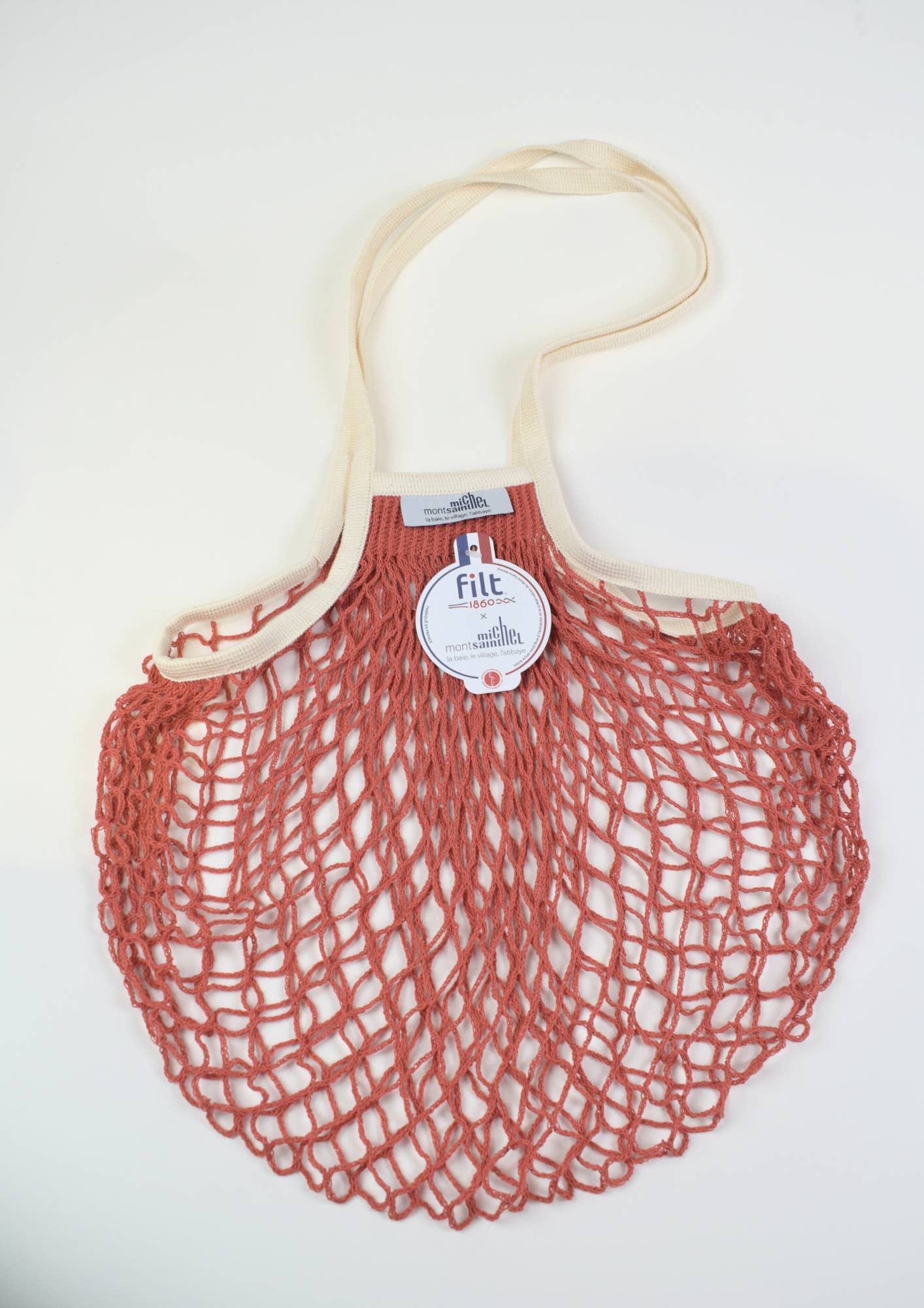 Large Net Shopping Bag Brique - Le Mont St Michel x Filt1860