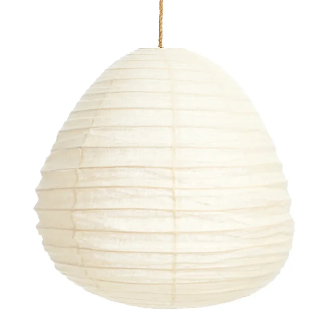 Vesna paper lantern pendant light, off-white rice paper shade, minimal modern design