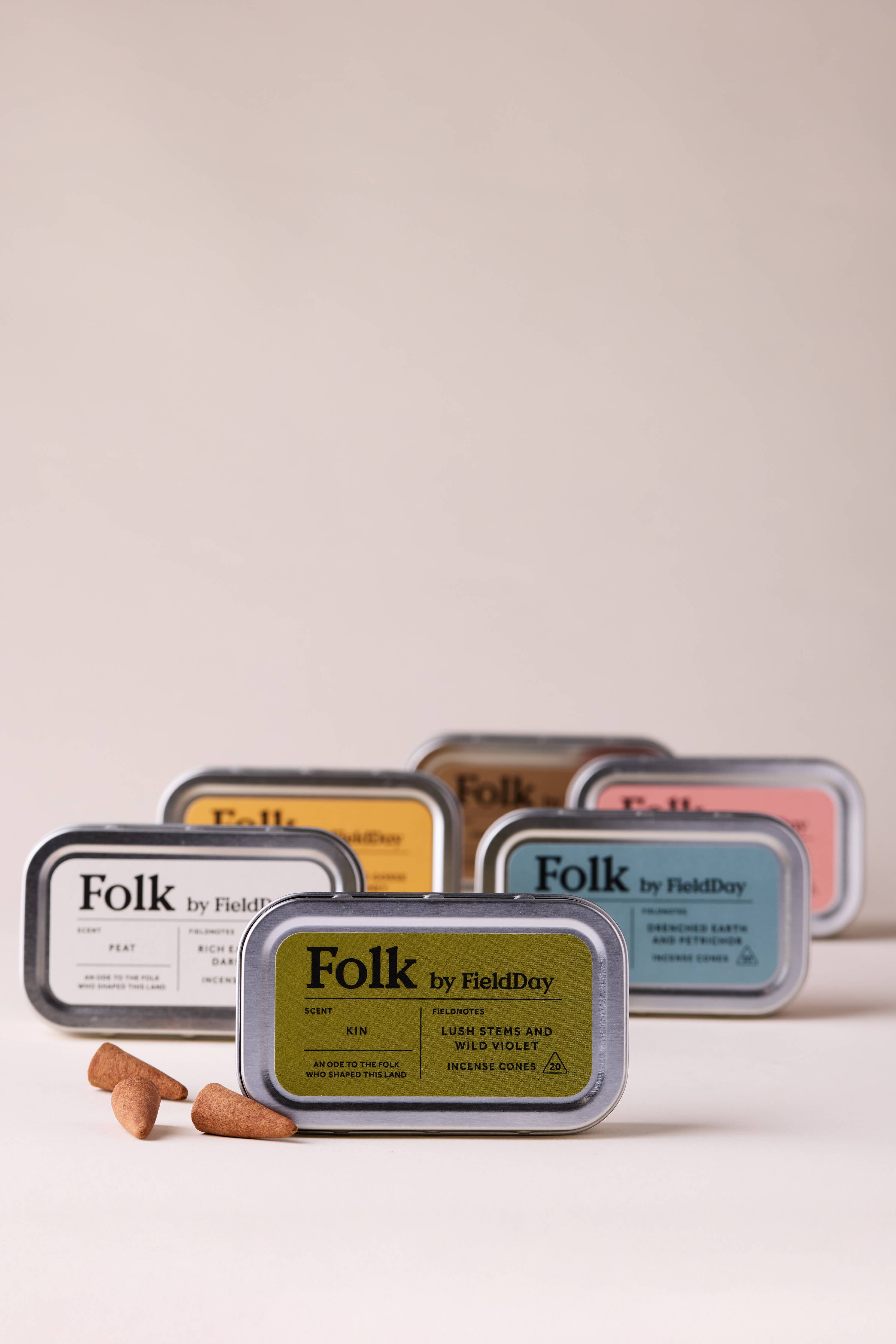 Rain Folk Tin of Incense Cones - by FieldDay