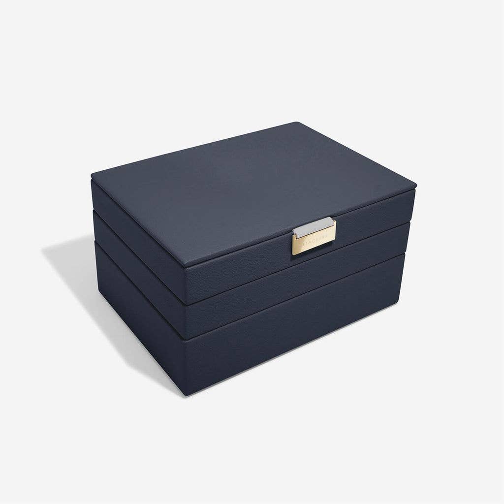 Navy Blue Classic Jewellery Box