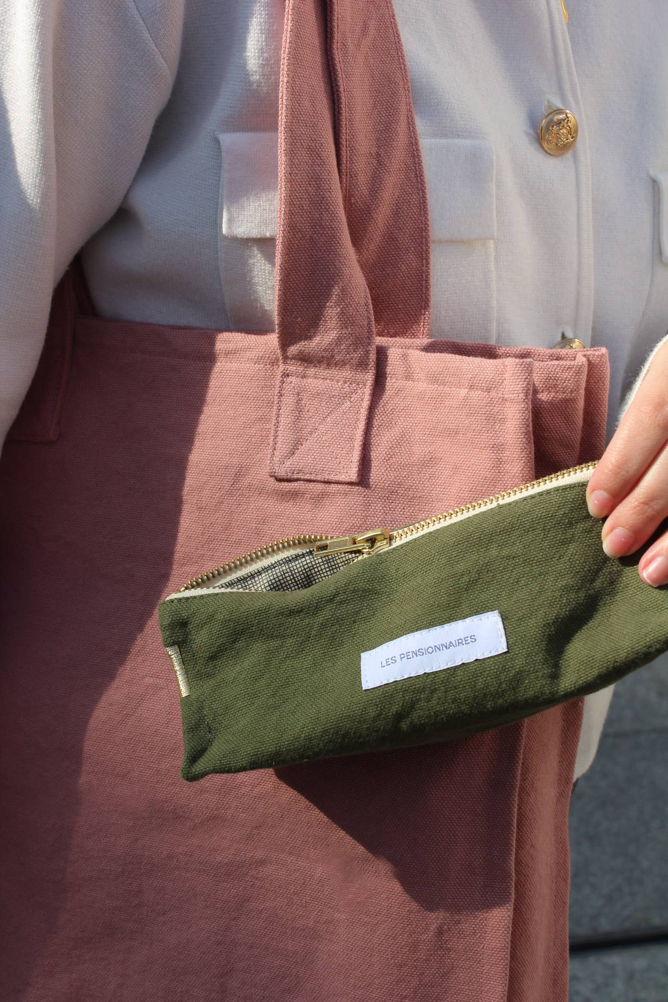 Les Pensionnaires Pencil Case in Caper Green