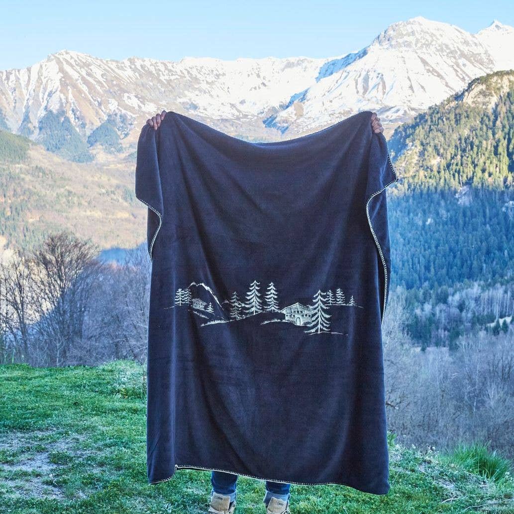 Blanket - Chalet d'alpage 150x150cm | Sylvie Thiriez